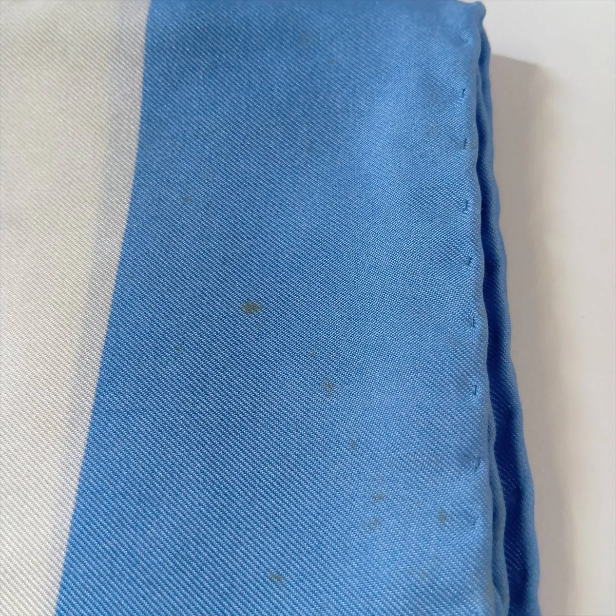 Flora scarf, silk, light blue. Shows signs of wear, — view 8