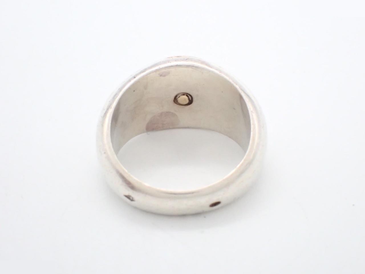 SV925/750YG/12.2g Sellier Ring, Engraved 54, Actual Size #13 — view 2