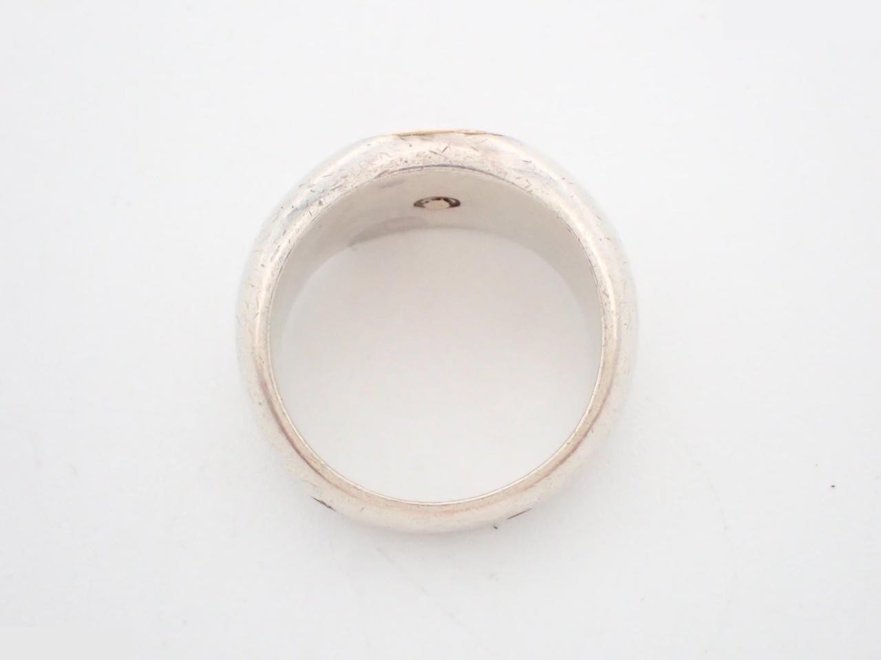SV925/750YG/12.2g Sellier Ring, Engraved 54, Actual Size #13 — view 3