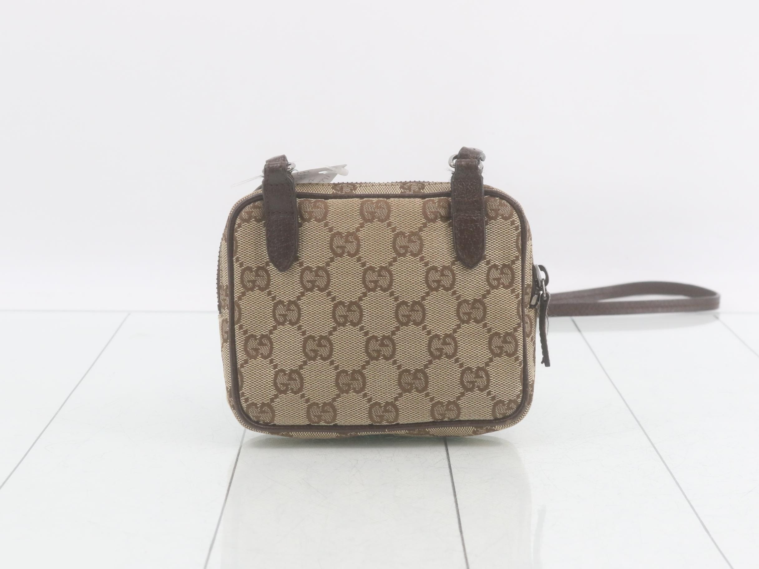 GG Canvas Shoulder Bag/Pouch - Brown — view 2
