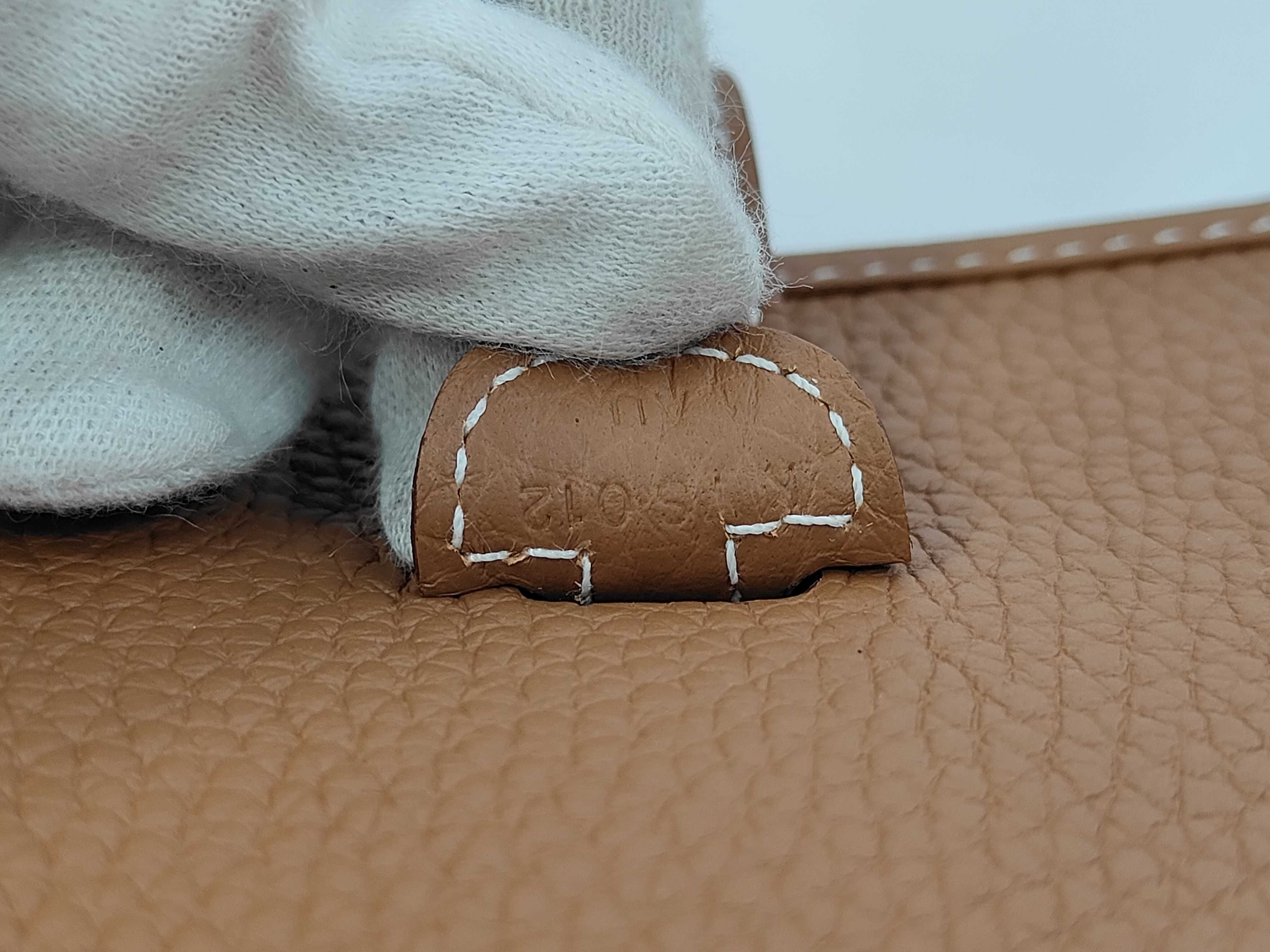 Evelyne 23 Shoulder Bag, Taurillon Clemence Leather, Gold with Silver Hardware, K Stamp — view 9