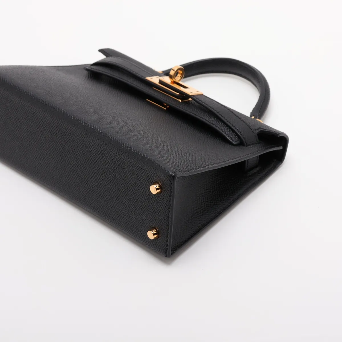 [Individually packaged] Hermes Mini Kelly 2 20 Sellier Veau Epsom Black Gold Hardware — view 3
