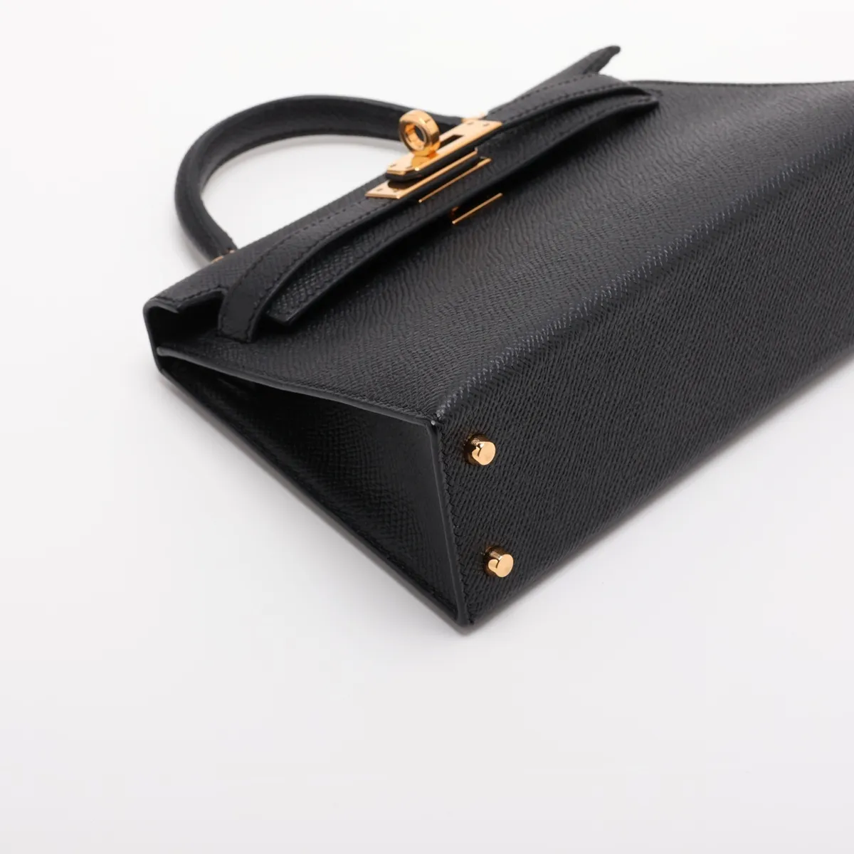 [Individually packaged] Hermes Mini Kelly 2 20 Sellier Veau Epsom Black Gold Hardware — view 4