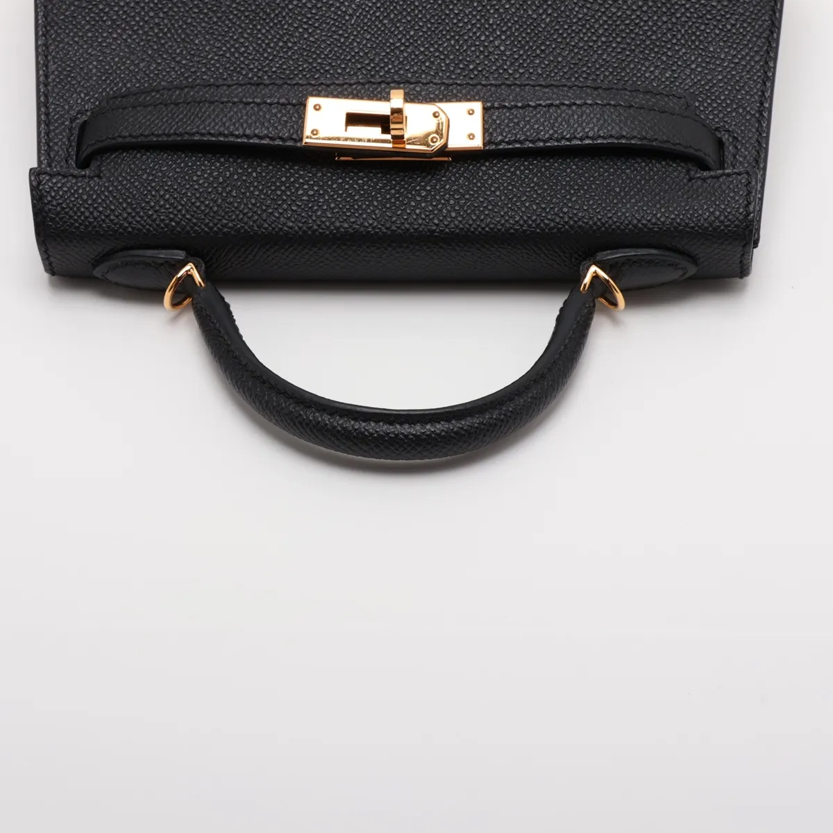 [Individually packaged] Hermes Mini Kelly 2 20 Sellier Veau Epsom Black Gold Hardware — view 5