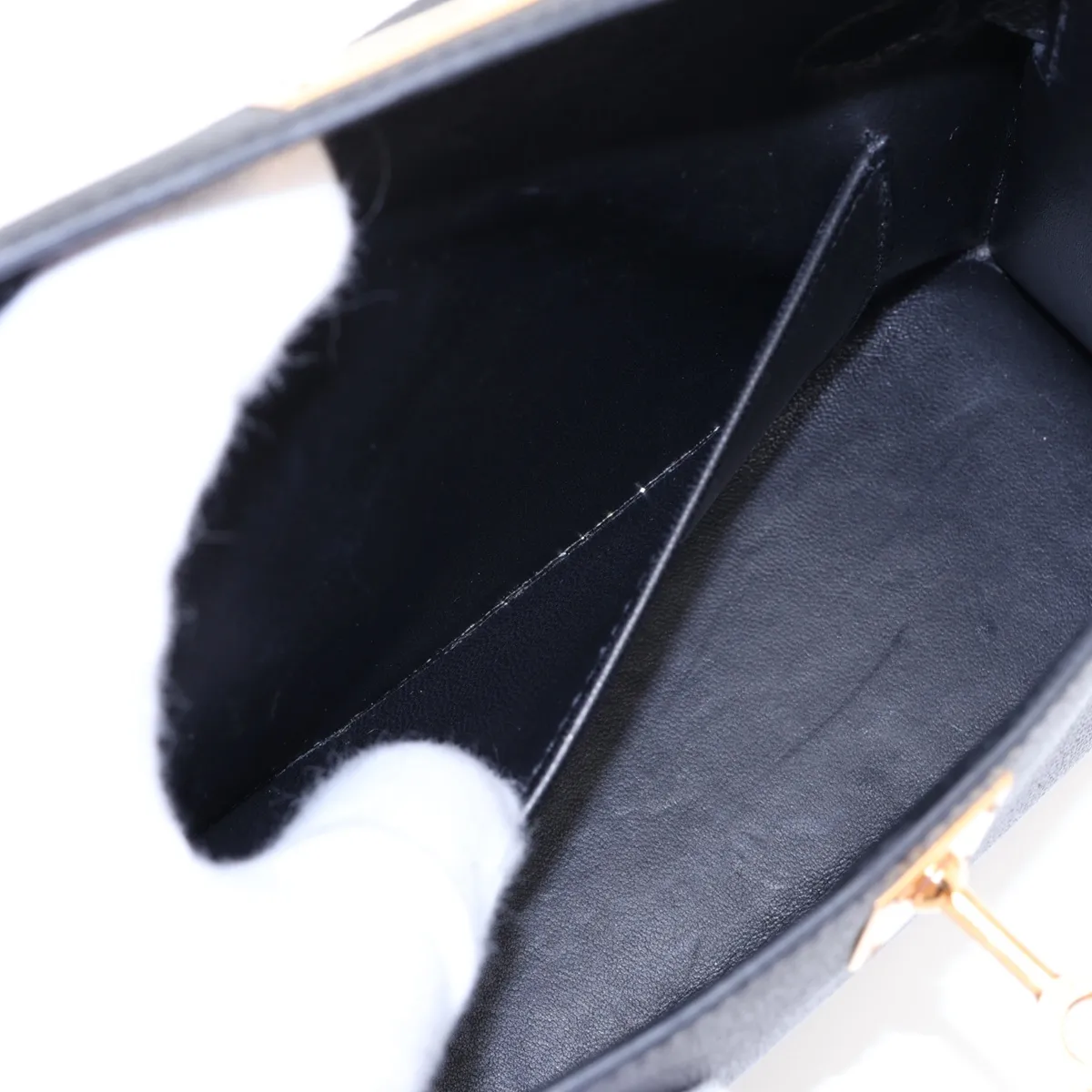 [Individually packaged] Hermes Mini Kelly 2 20 Sellier Veau Epsom Black Gold Hardware — view 9