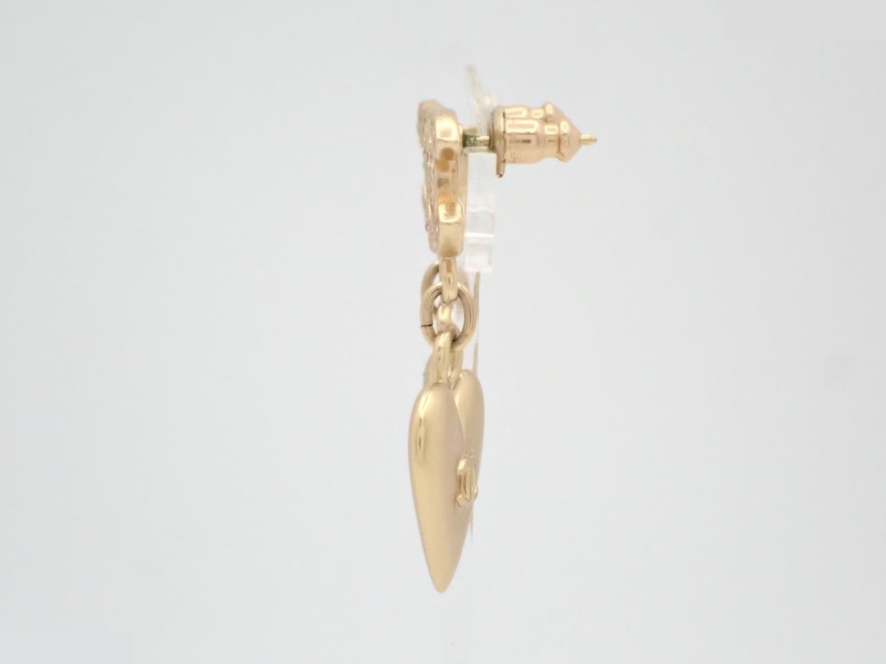 Earrings here mark heart gold — view 3