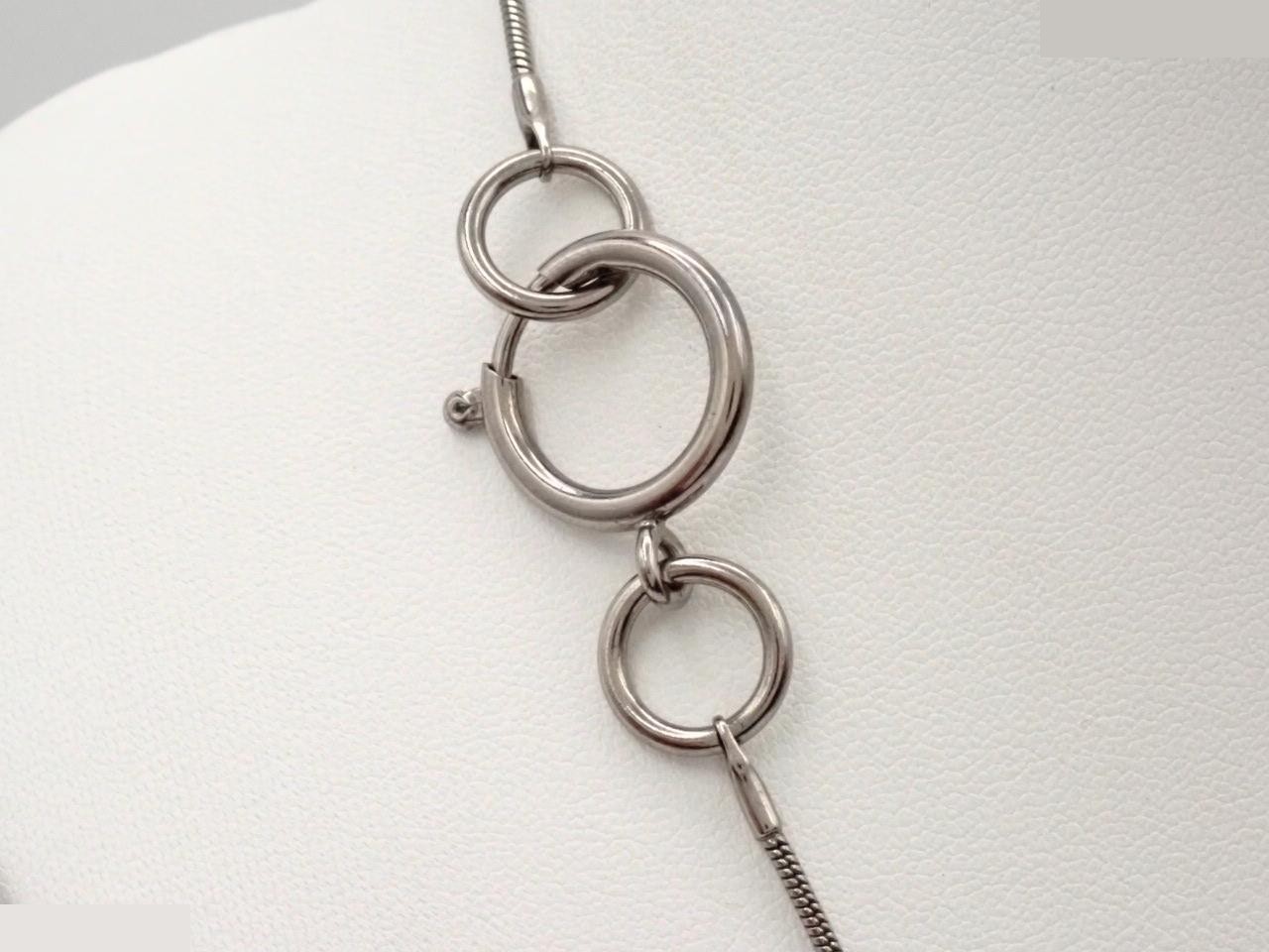 Mademoiselle (precious metal) necklace, Coco Mark design, beige, chain approximately 74cm. — view 2