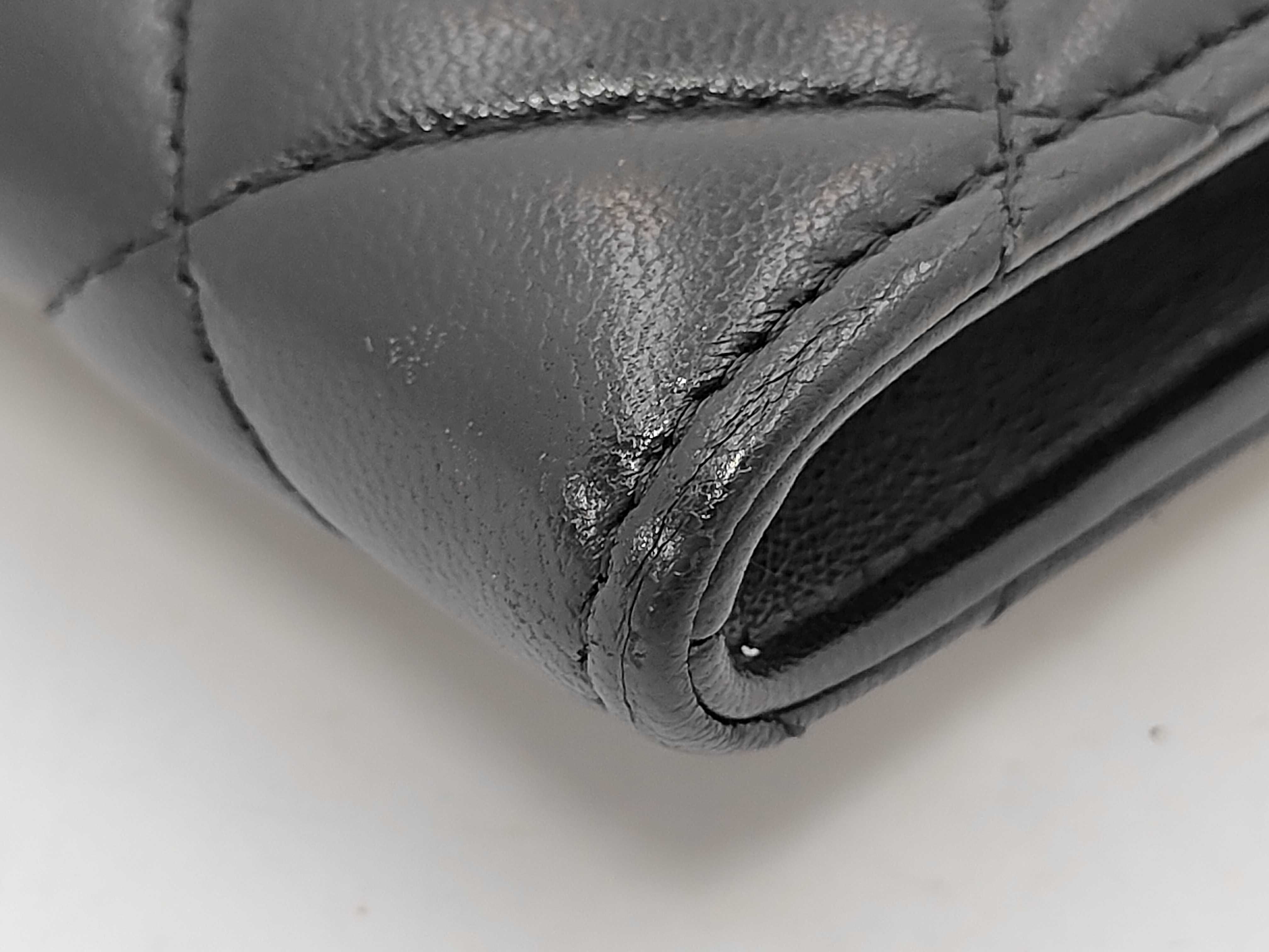 Lambskin Chain Phone Shoulder Bag (Black) — view 4