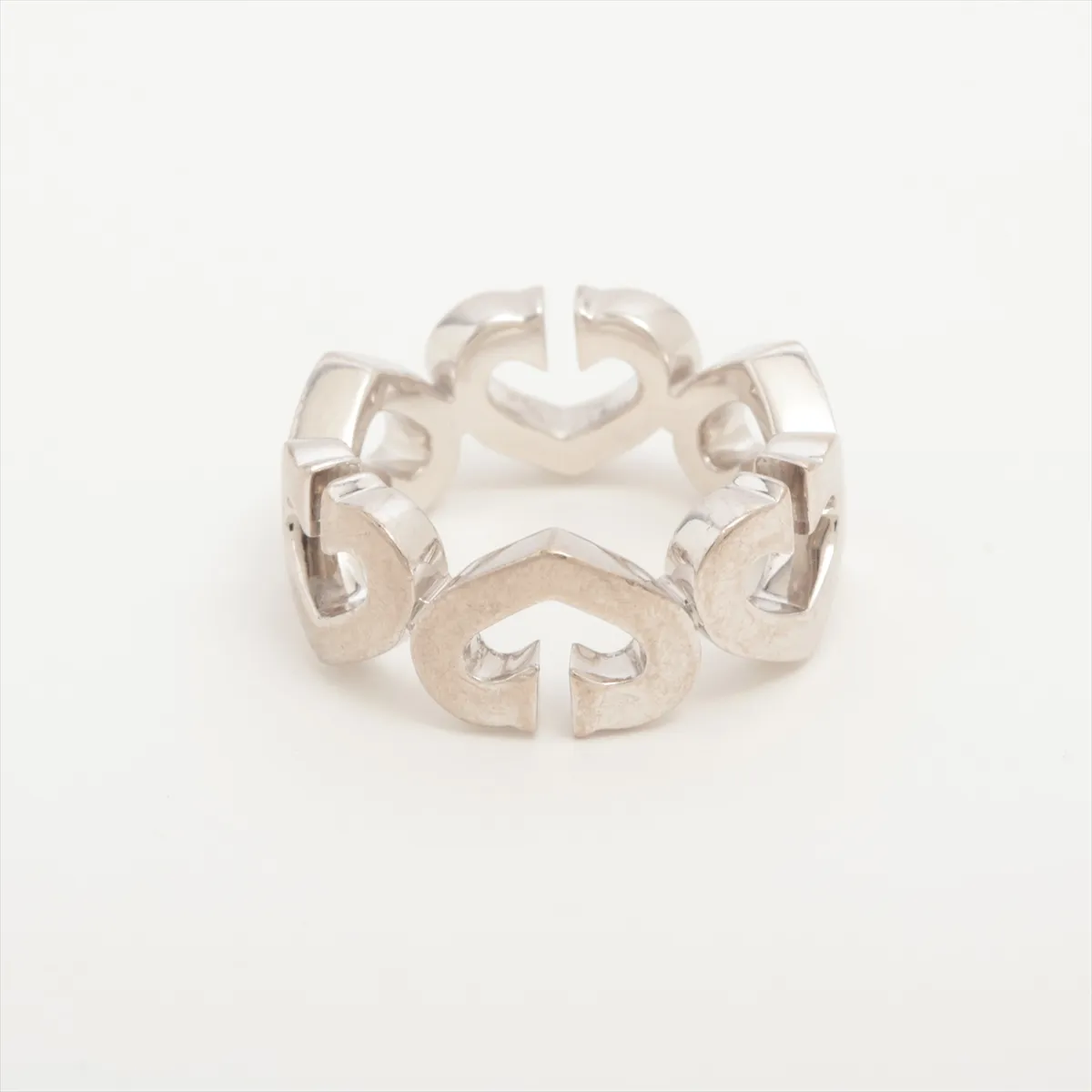 C Heart Diamond Ring 750(WG) 8.0g 46 OH2187 Metal — view 2
