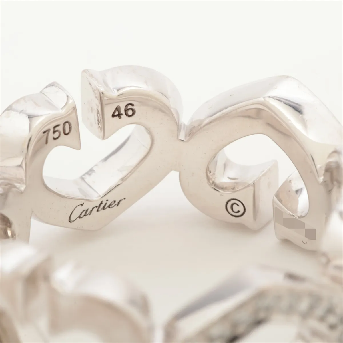 C Heart Diamond Ring 750(WG) 8.0g 46 OH2187 Metal — view 3
