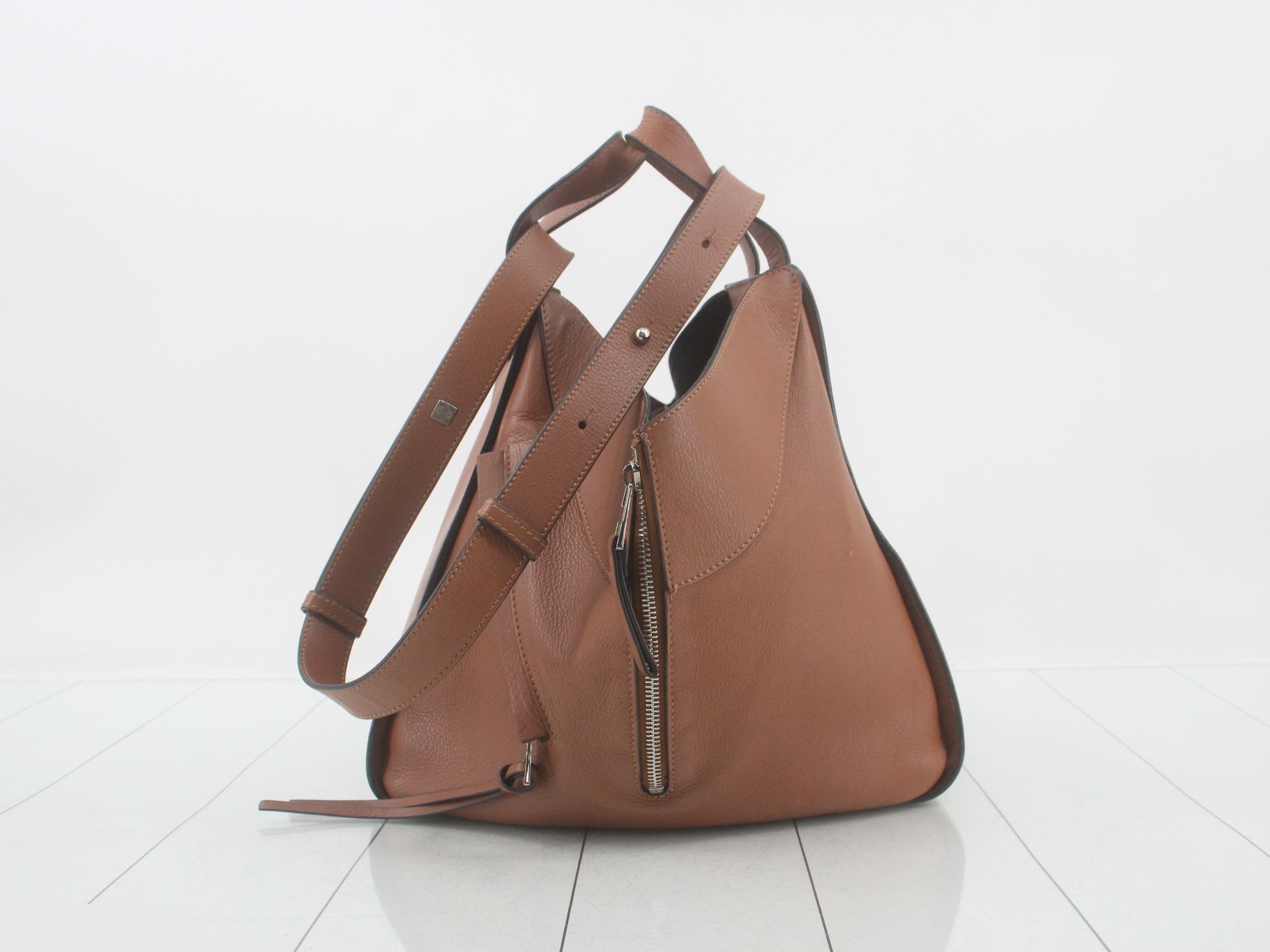 Hammock Leather 6-Way Handbag, Light Brown — view 3