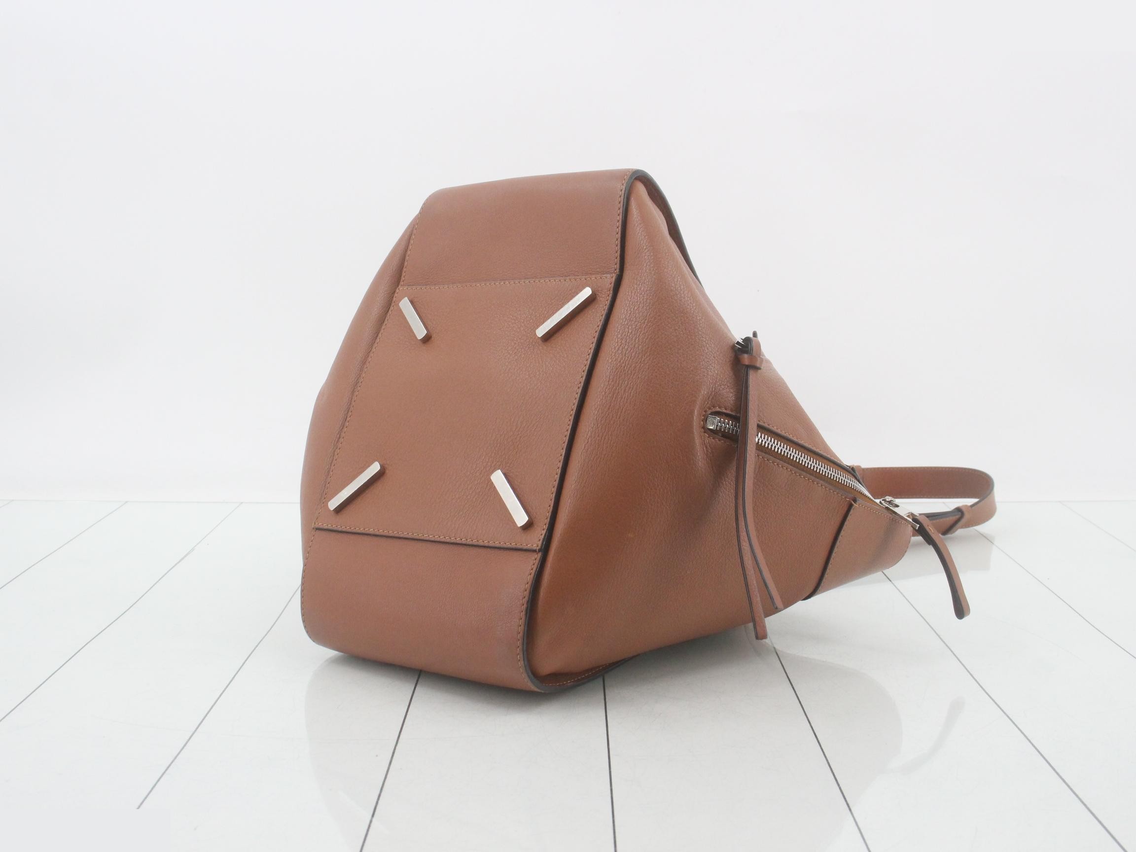 Hammock Leather 6-Way Handbag, Light Brown — view 6
