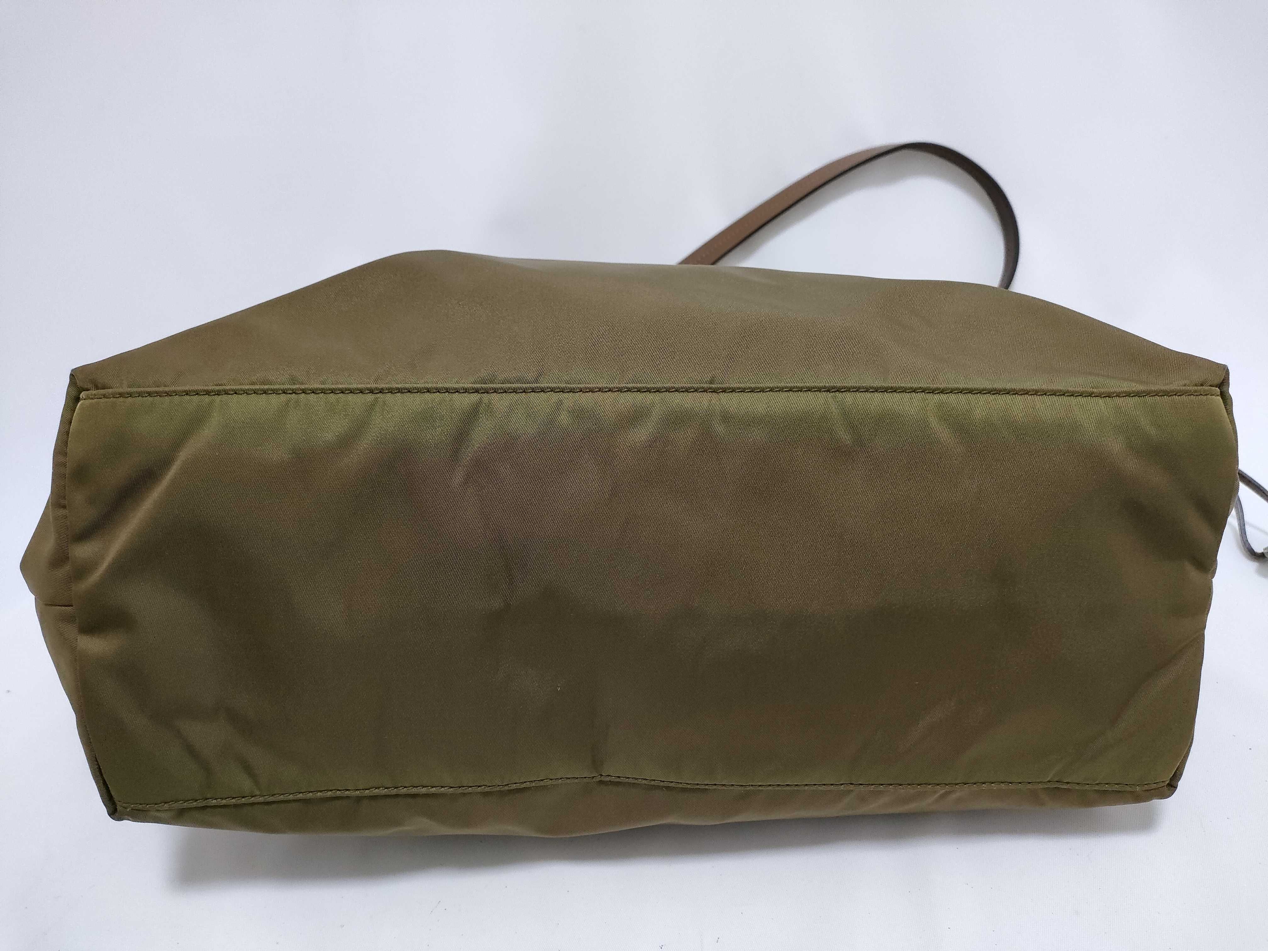 Nylon Tote Bag for Women, Green (Significant fading) 165cm, with dust bag. — view 7