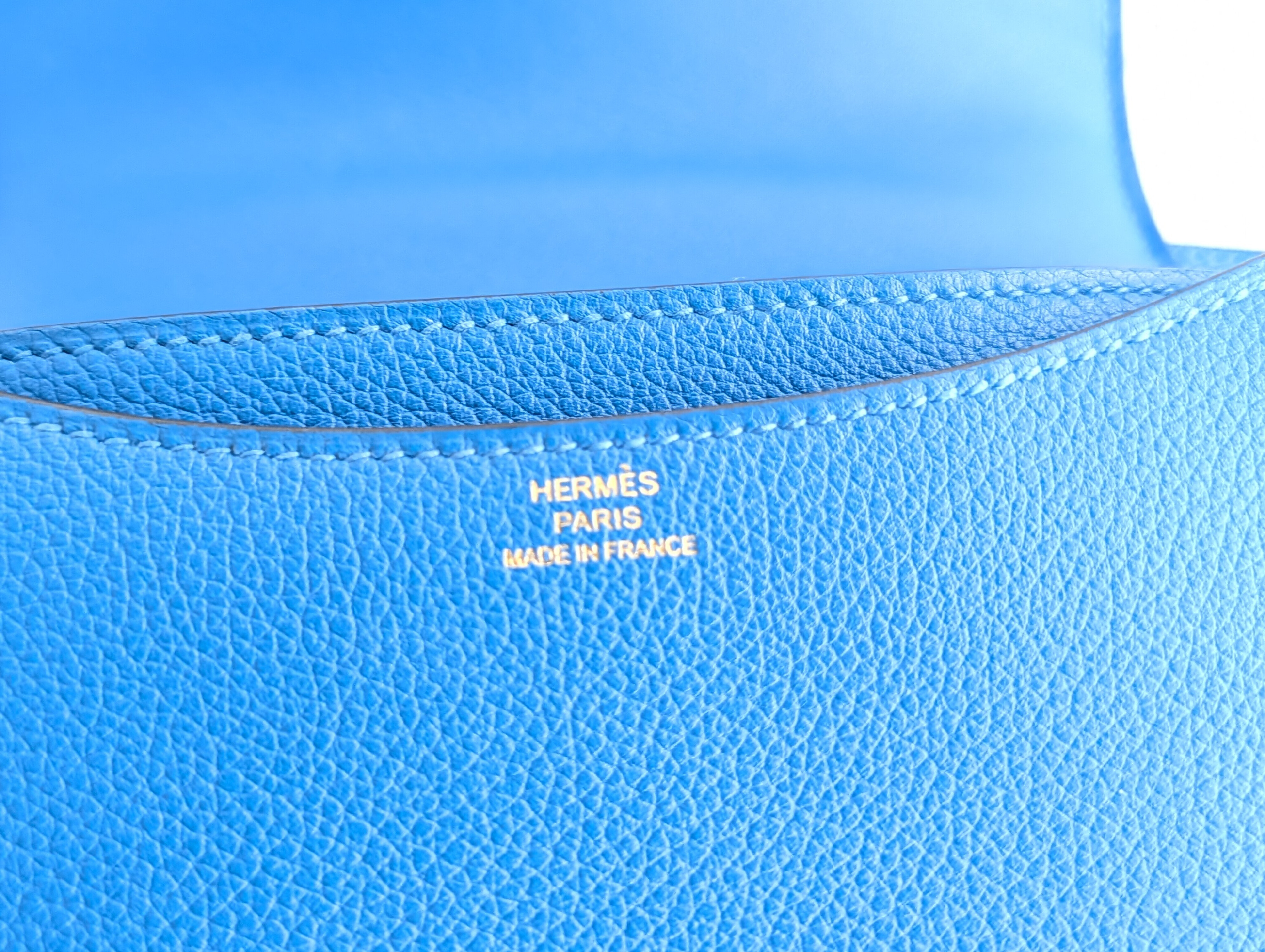 Constance Mini Blue Mykonos Gold Hardware C Stamp Shoulder Bag — view 14