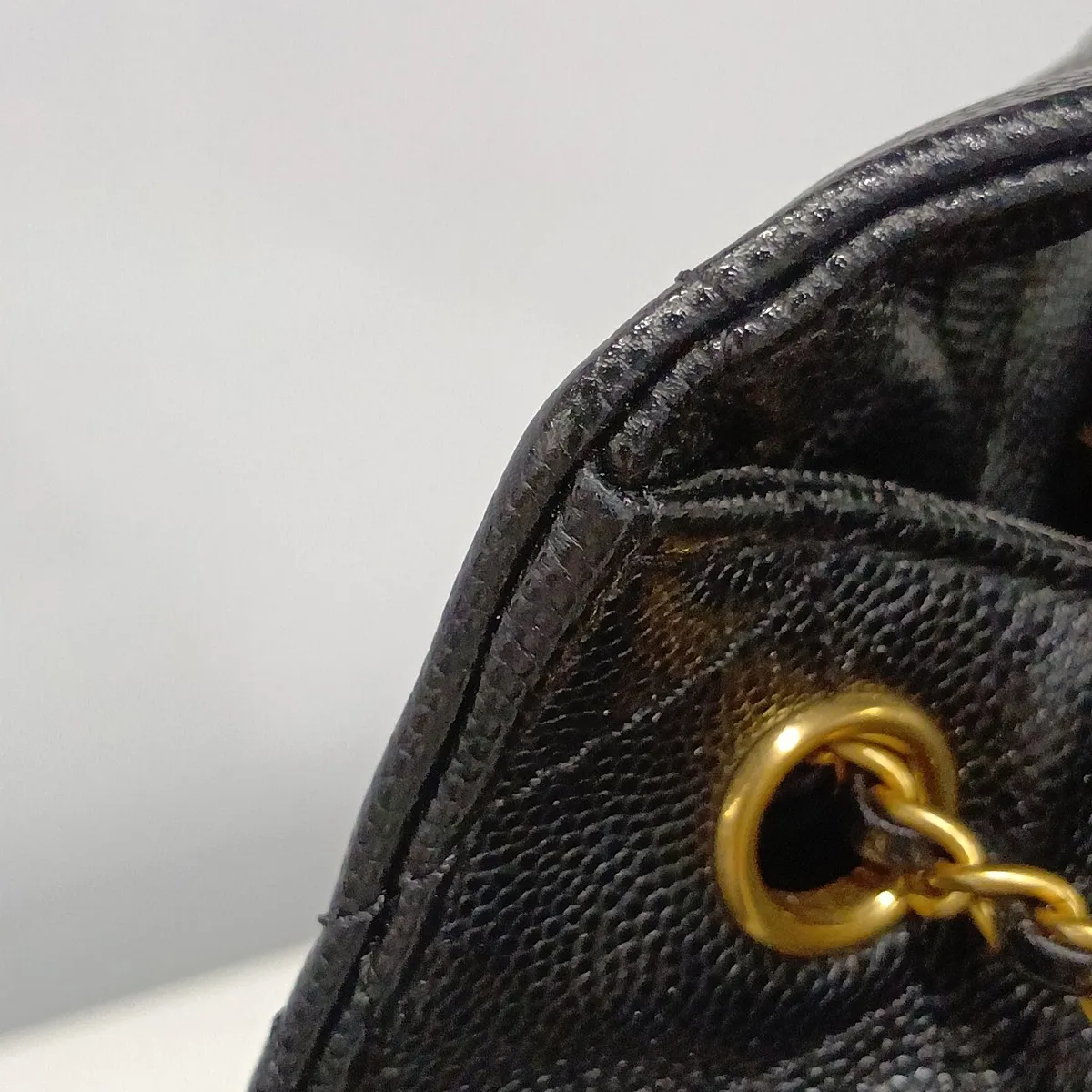 [Individually packaged] Chanel 25 Medium Caviar Skin Chain Shoulder Bag, Black with Gold Hardware, X78XHE01, Random Plate, AS5293 — view 11
