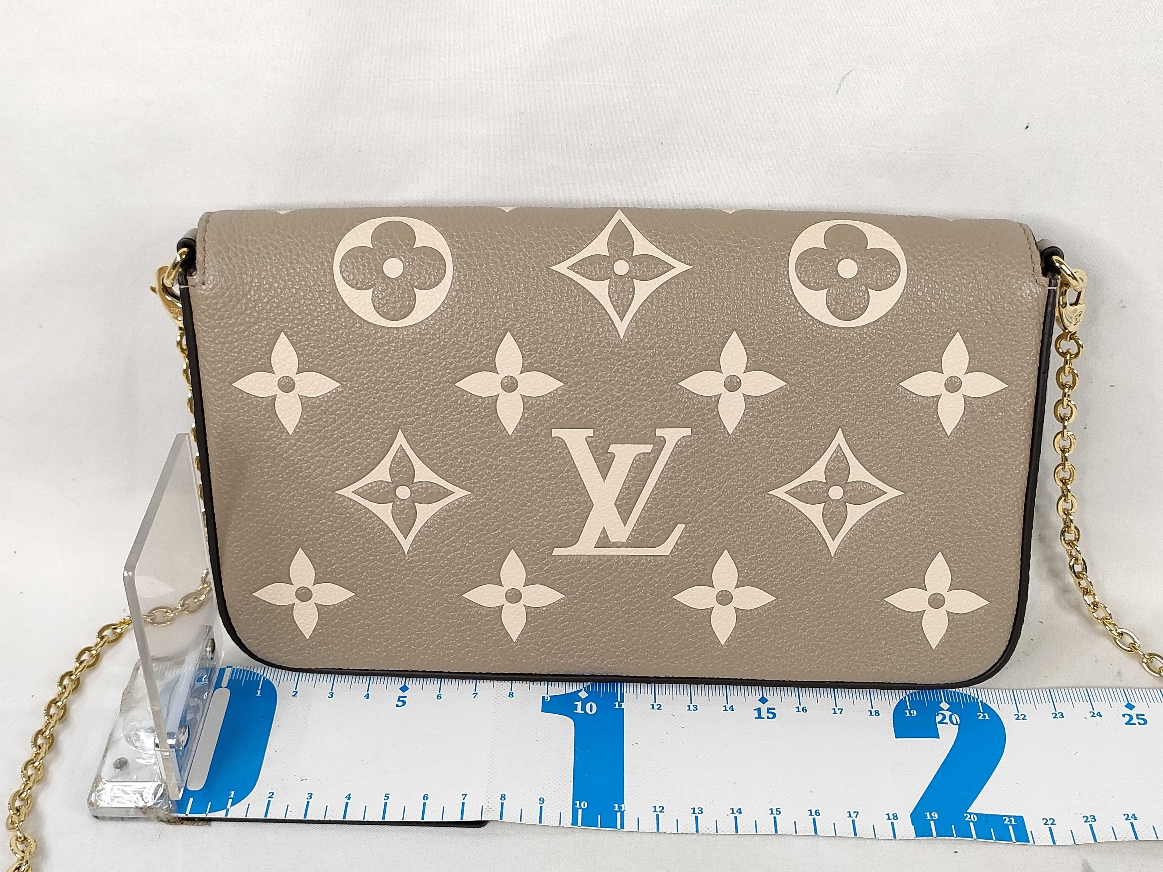 Monogram Empreinte Cream Bicolor Monogram Pochette Felicie Shoulder Bag — view 2