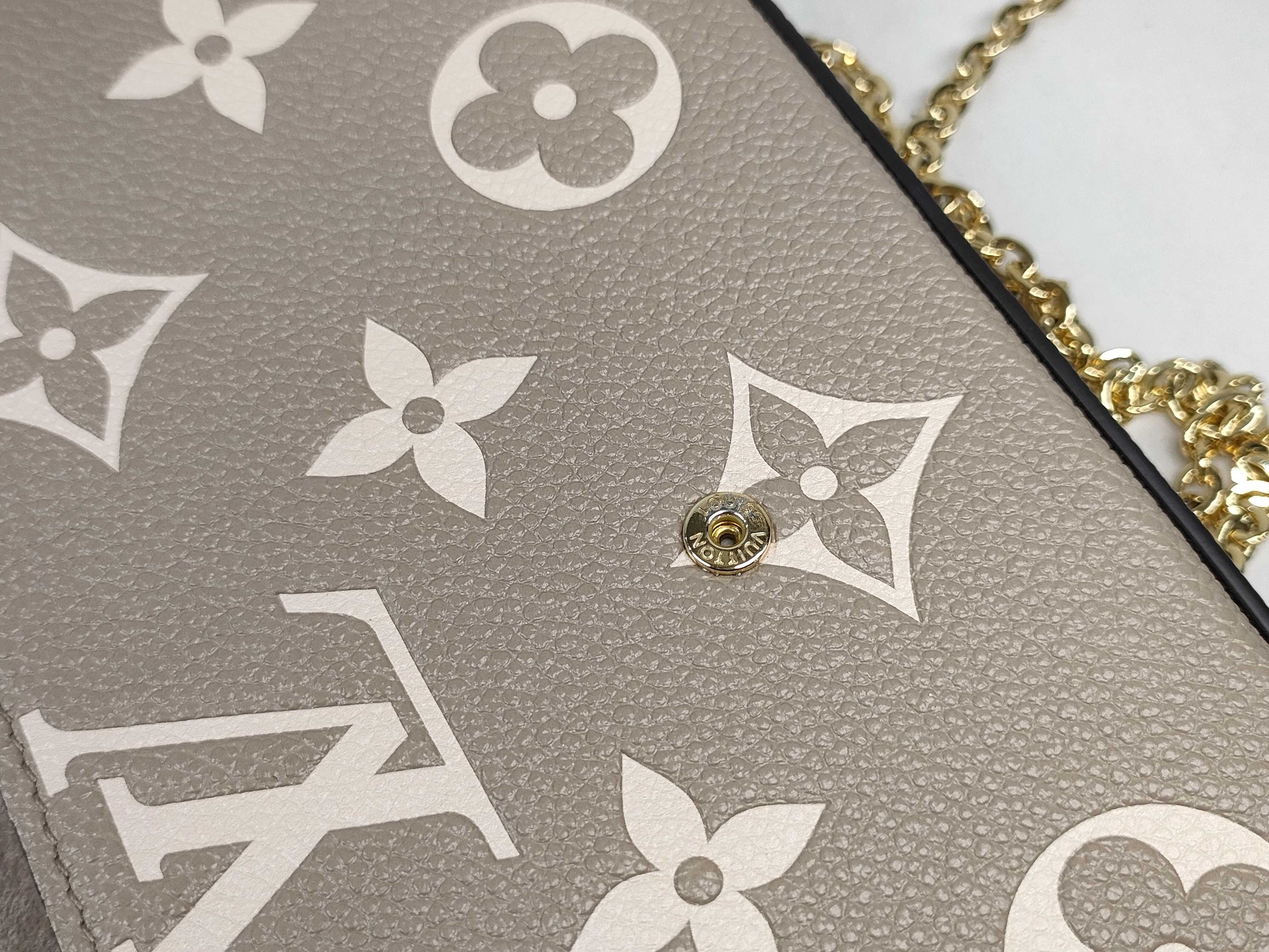 Monogram Empreinte Cream Bicolor Monogram Pochette Felicie Shoulder Bag — view 13