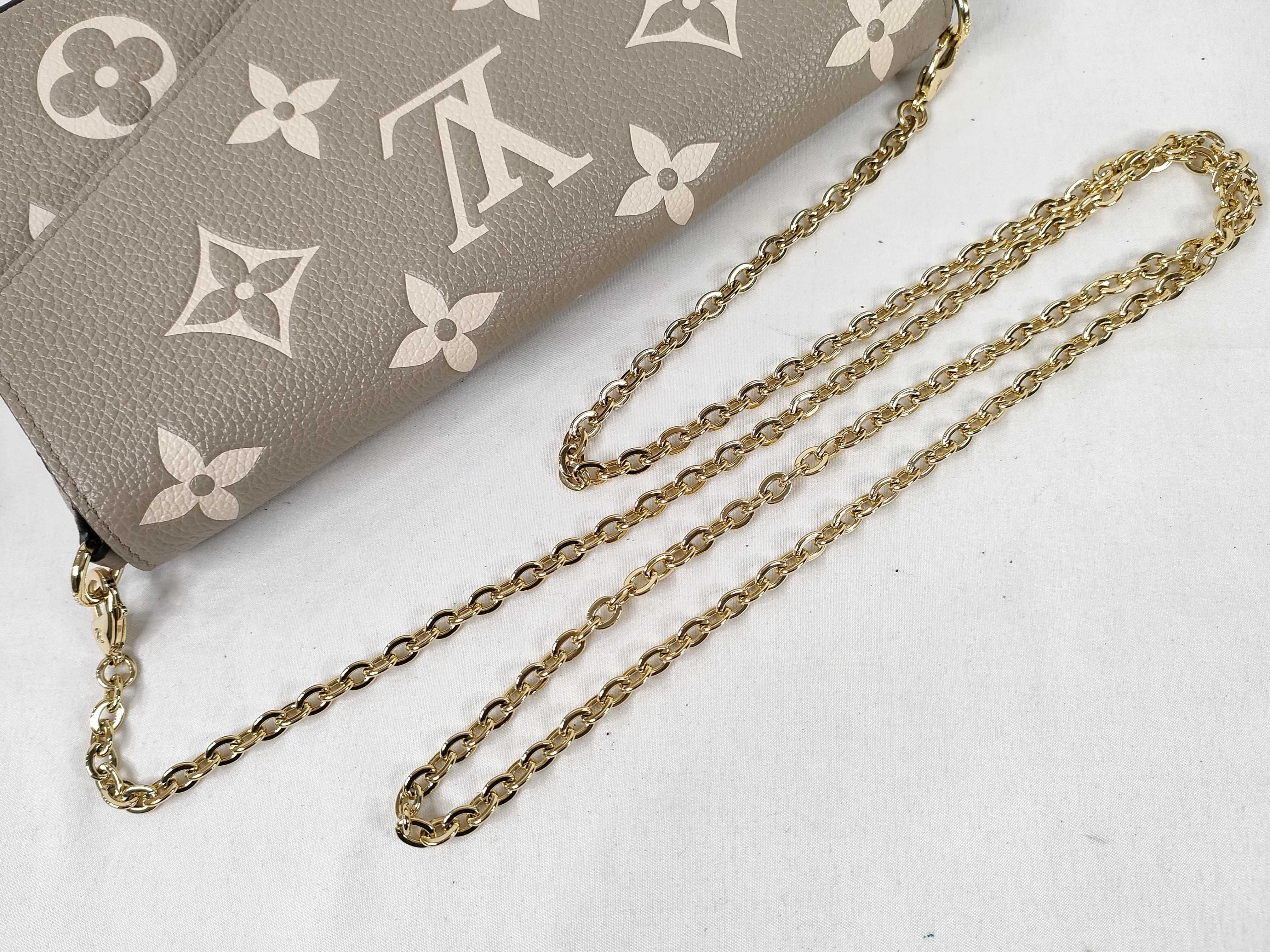Monogram Empreinte Cream Bicolor Monogram Pochette Felicie Shoulder Bag — view 3