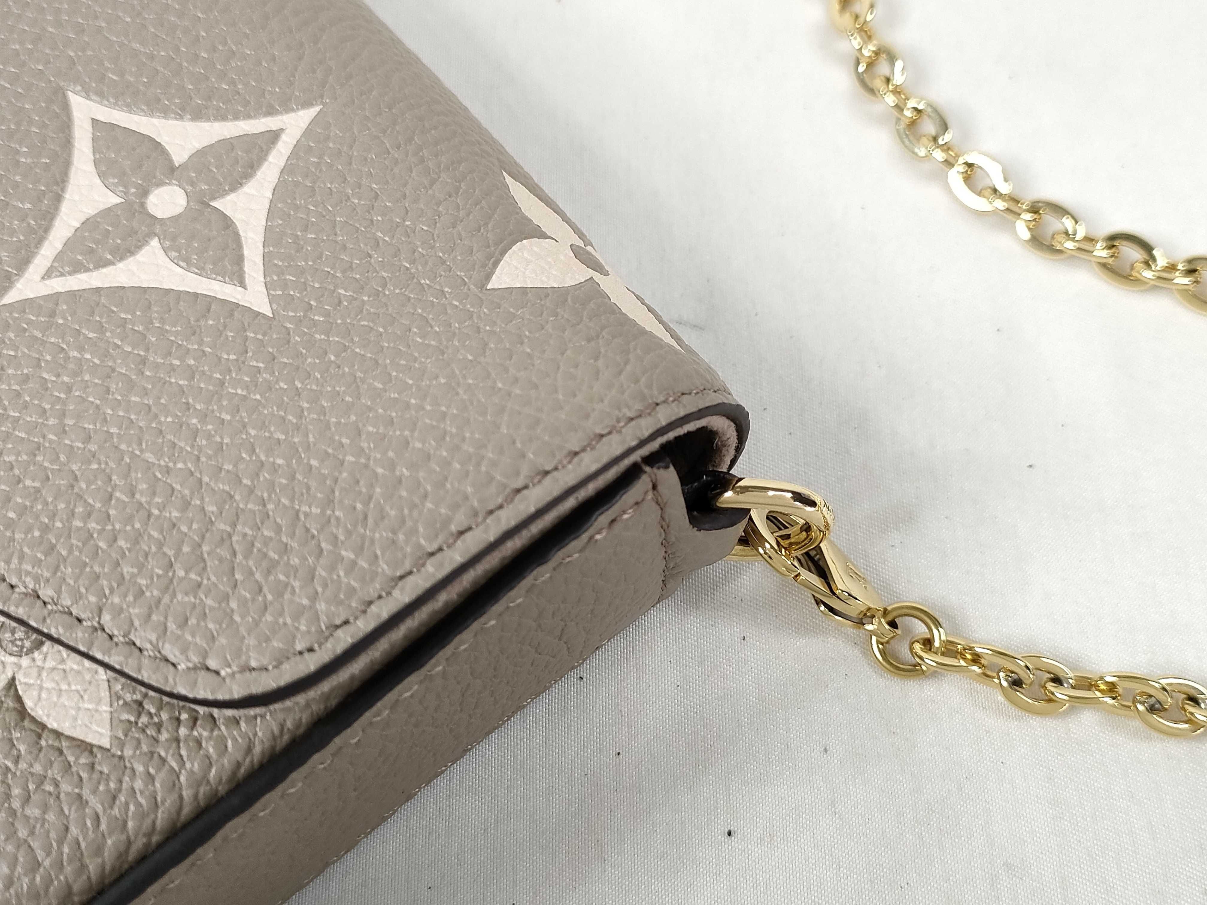 Monogram Empreinte Cream Bicolor Monogram Pochette Felicie Shoulder Bag — view 5