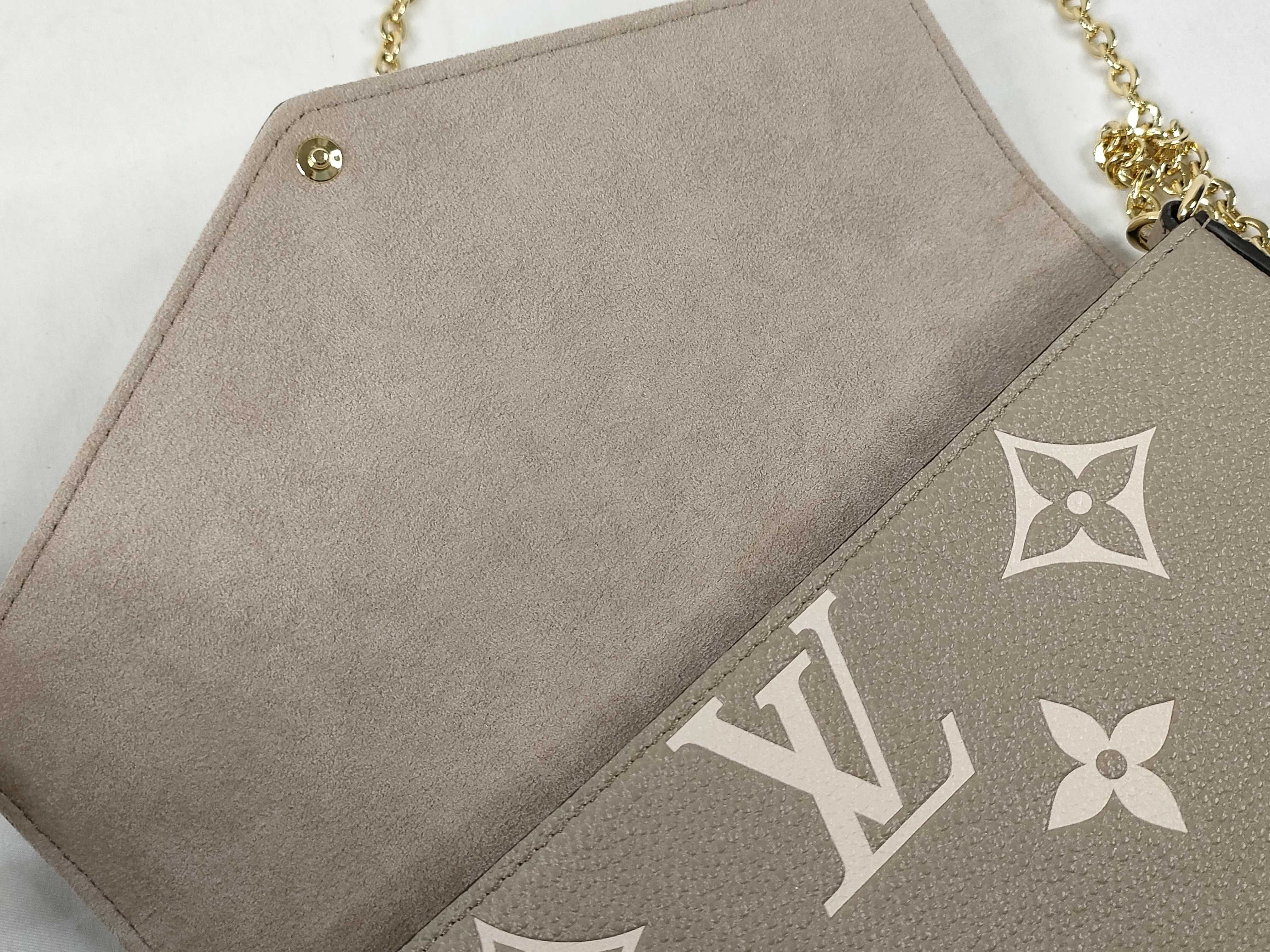 Monogram Empreinte Cream Bicolor Monogram Pochette Felicie Shoulder Bag — view 8