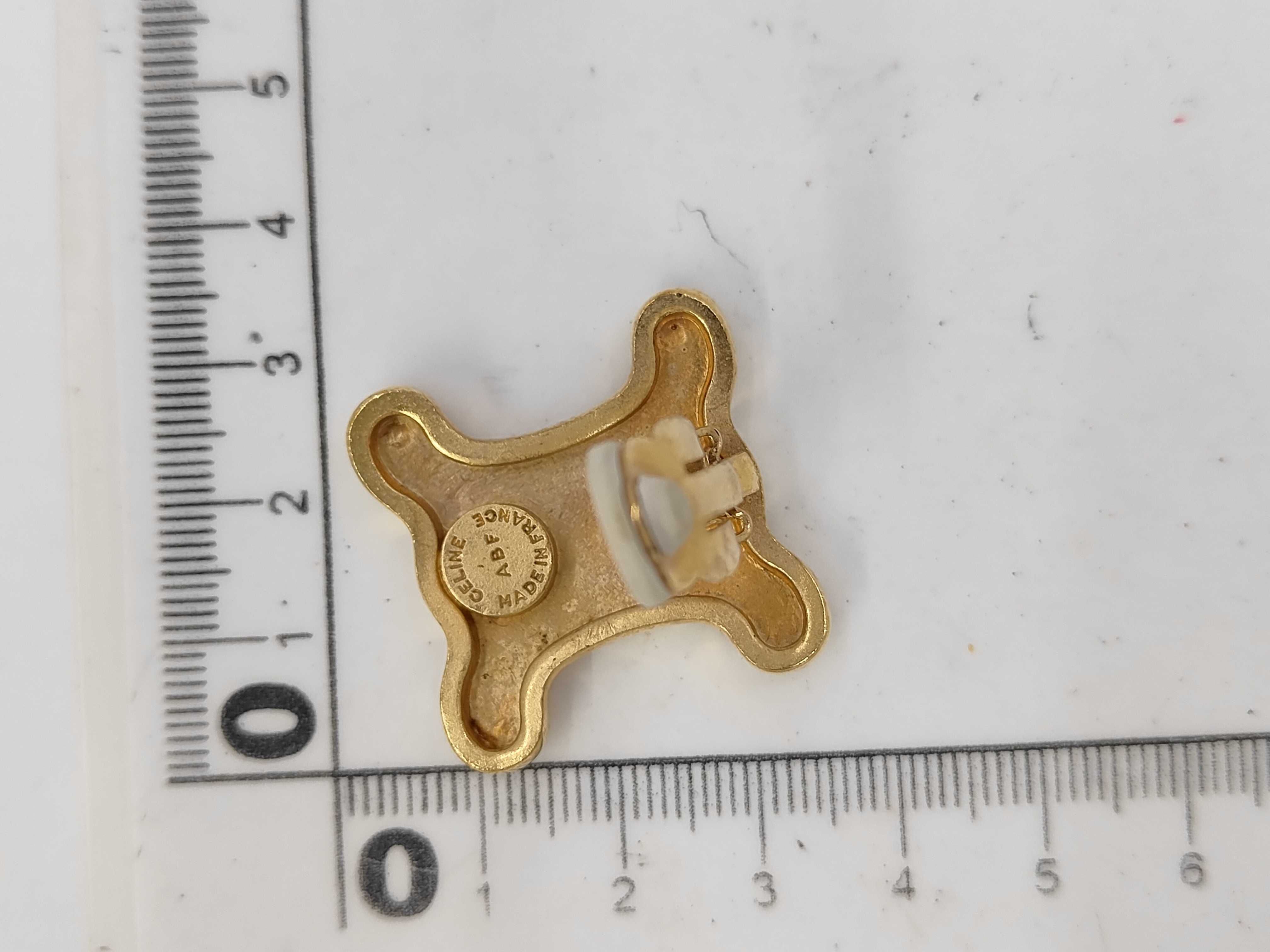 Triomphe Macadam Clip-on Earring, Gold, Single Earring — view 5
