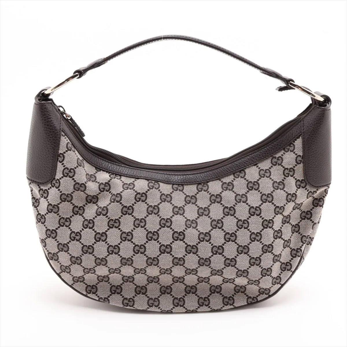 GG Canvas 257297 Canvas x Leather Shoulder Bag Brown Outlet — view 2