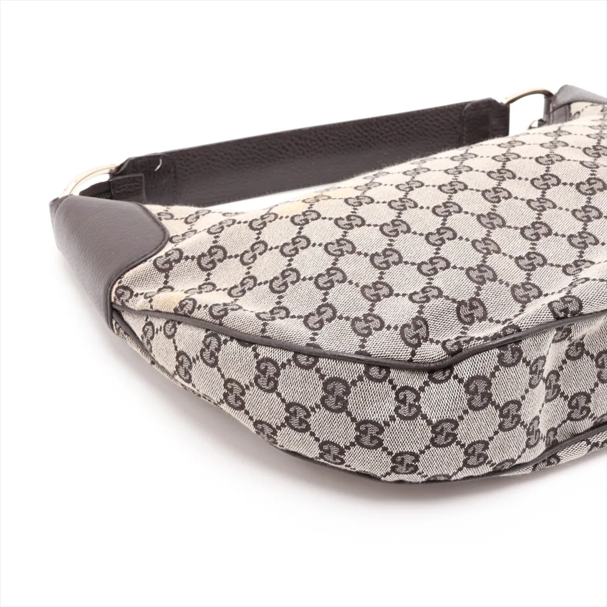 GG Canvas 257297 Canvas x Leather Shoulder Bag Brown Outlet — view 4