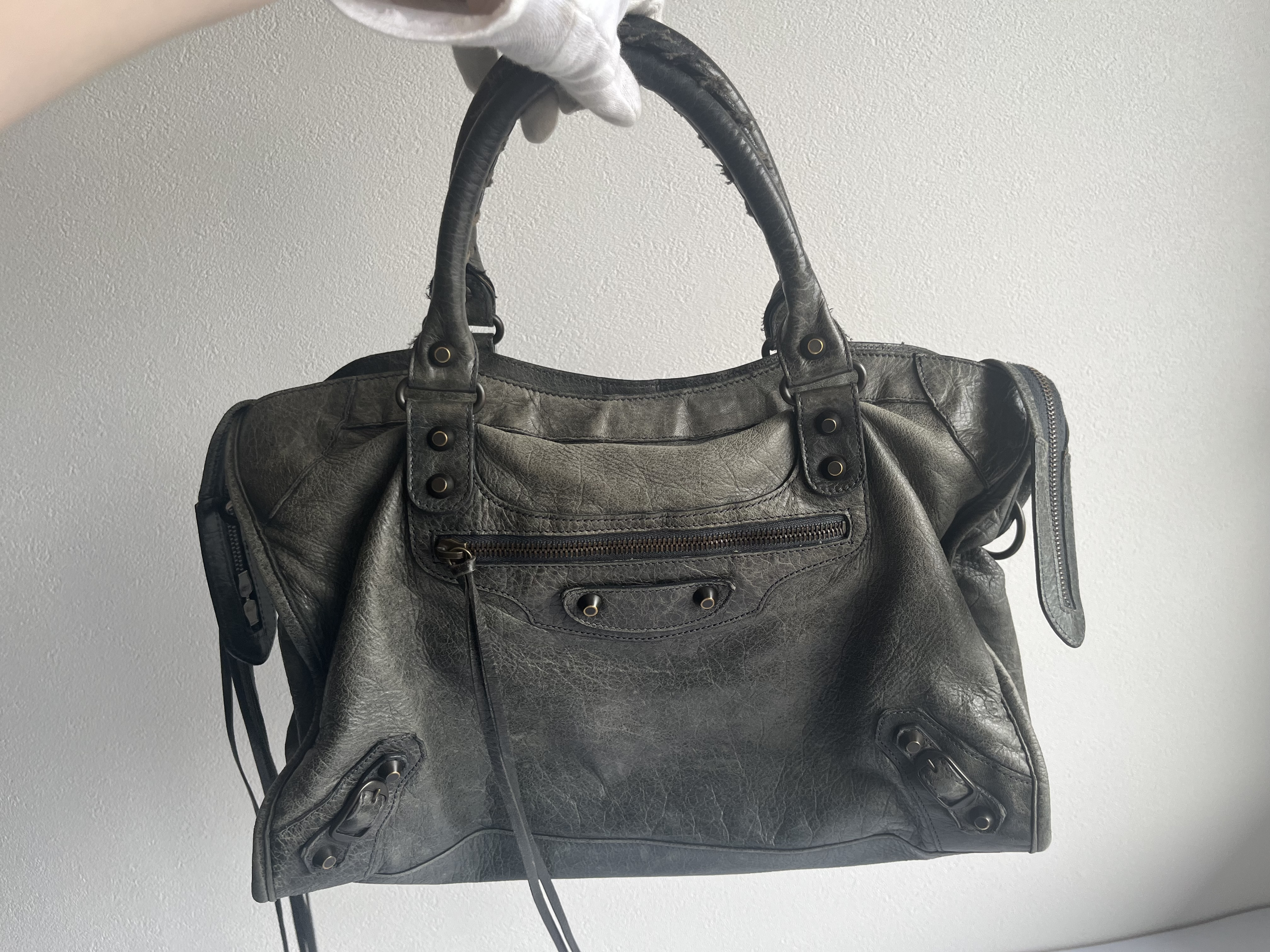The City Olive Black Shoulder Bag — view 15