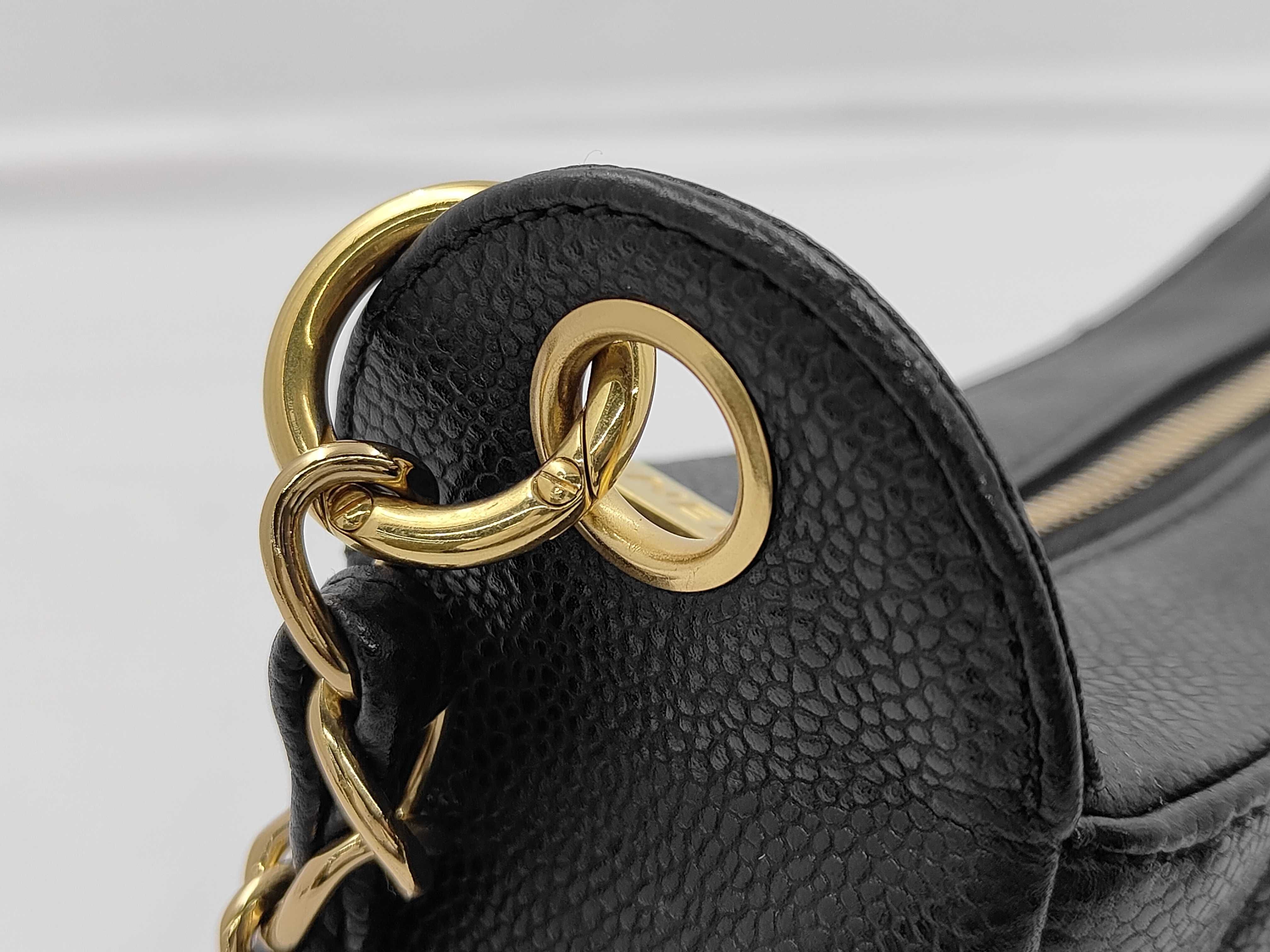 One-Shoulder Chain Shoulder Bag, Caviar Leather, Black, Series 7, Item No. 7324698 (Shoulder Bag) — view 6