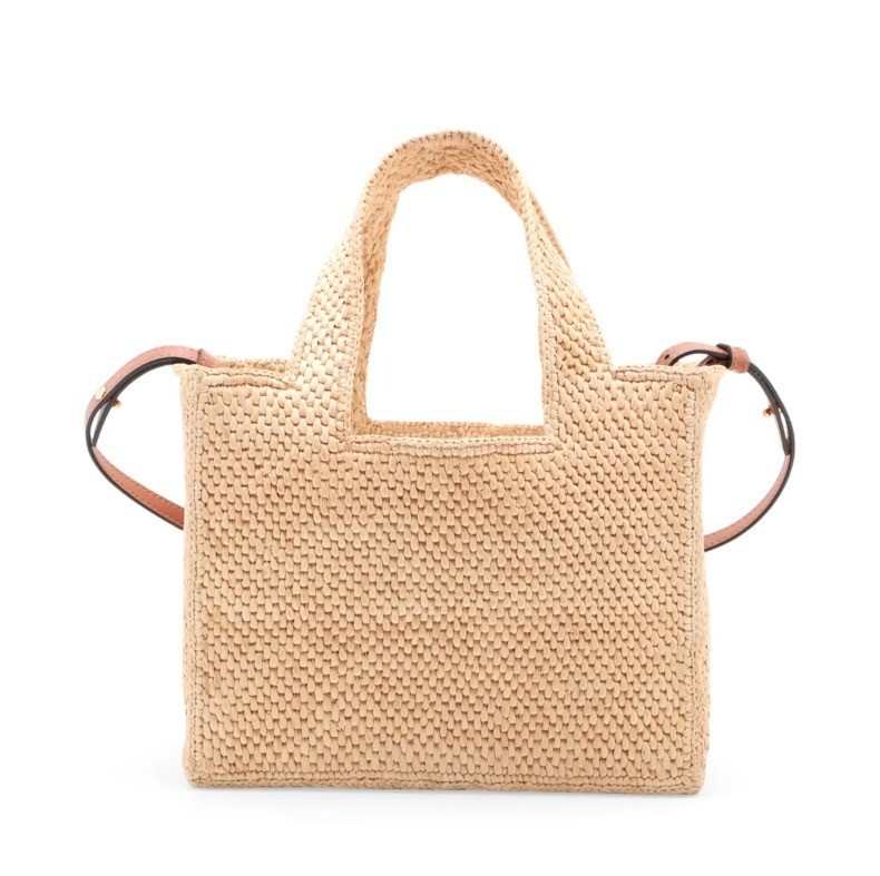 Font Tote Small Raffia x Leather 2-Way — view 2
