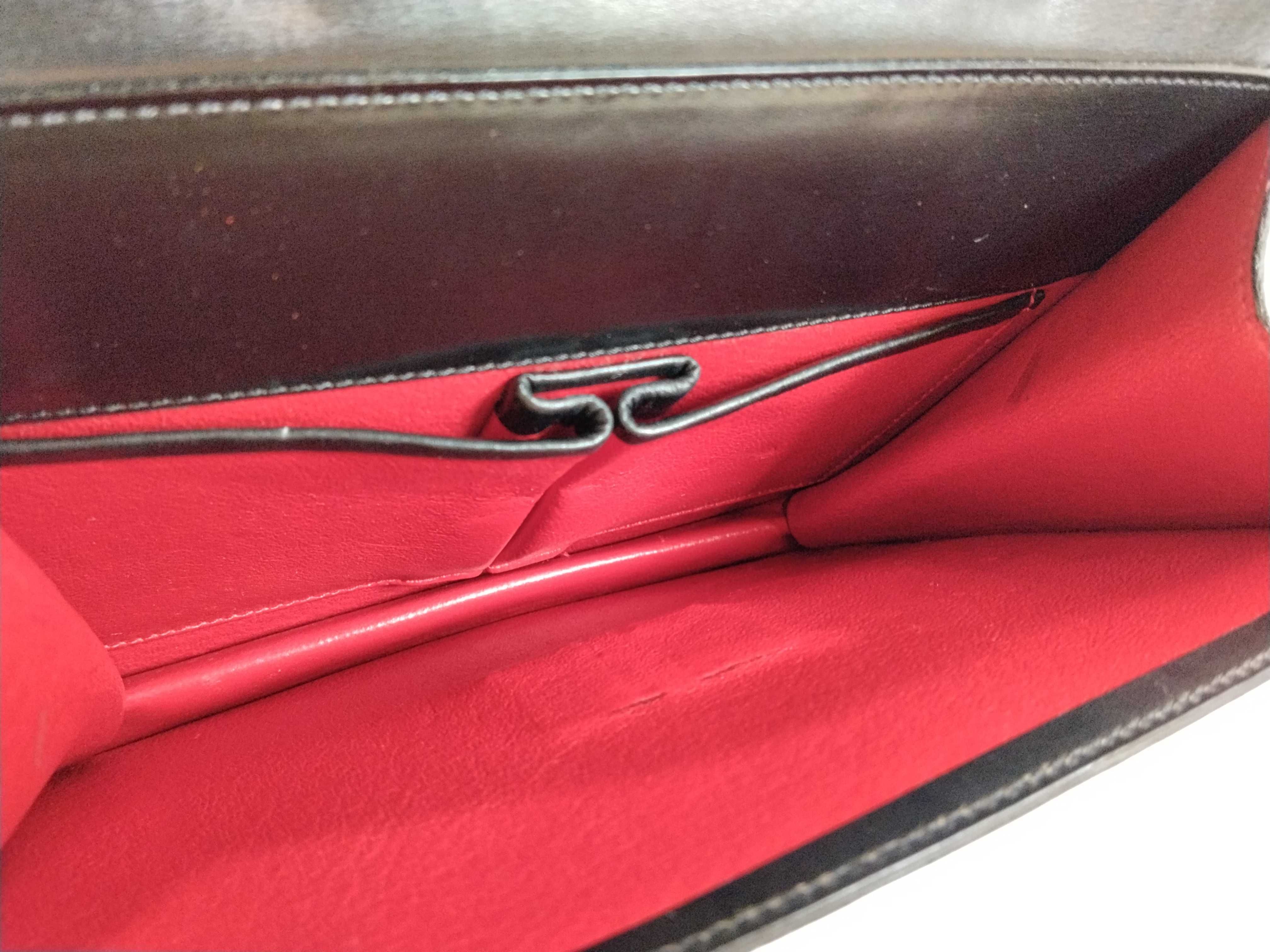 Leather Handbag Double Flap Black Handbag — view 15