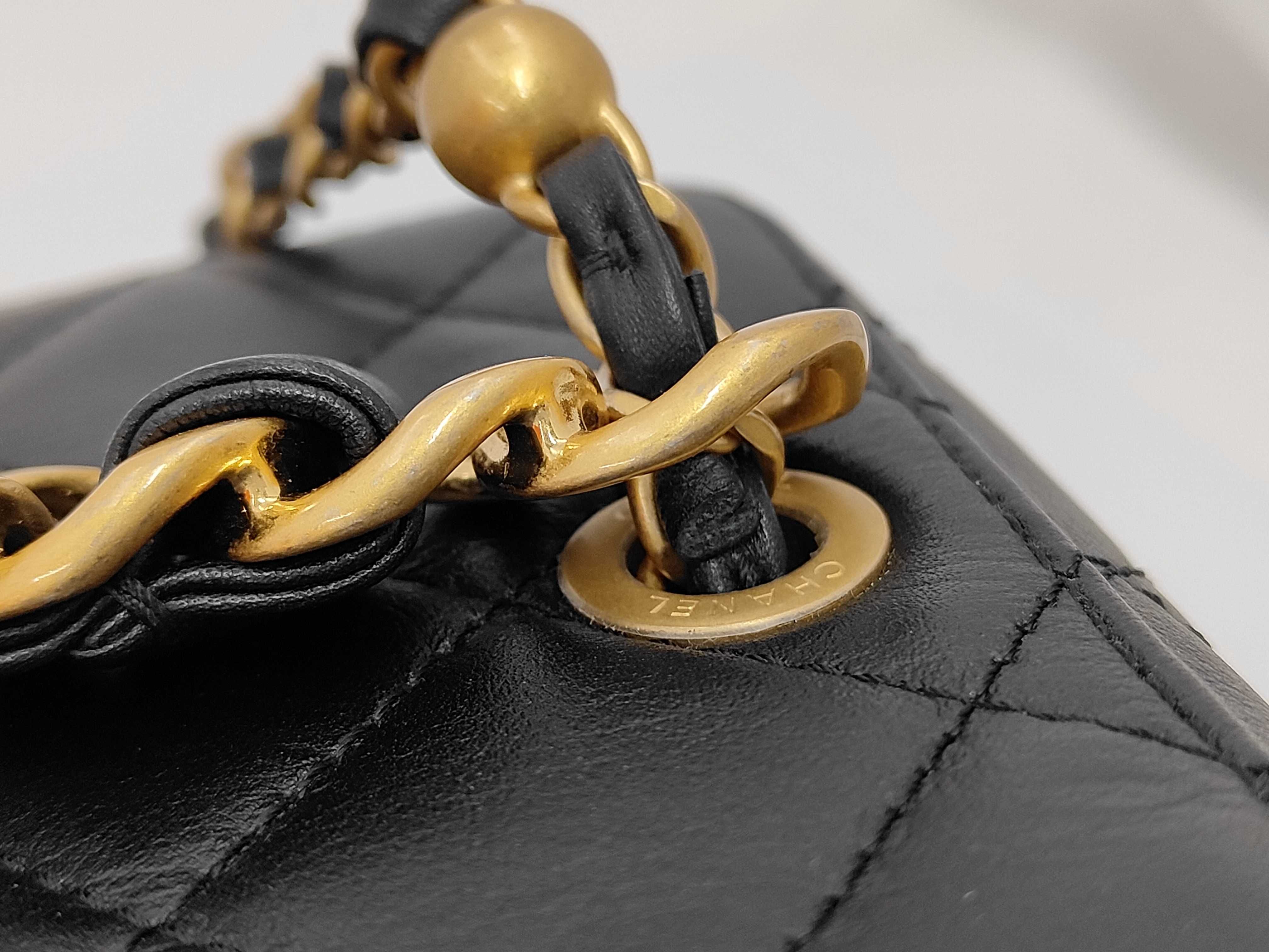 Vanity Shoulder Bag AS3228 Black Gold Hardware Random Plate C564JTU9 — view 3