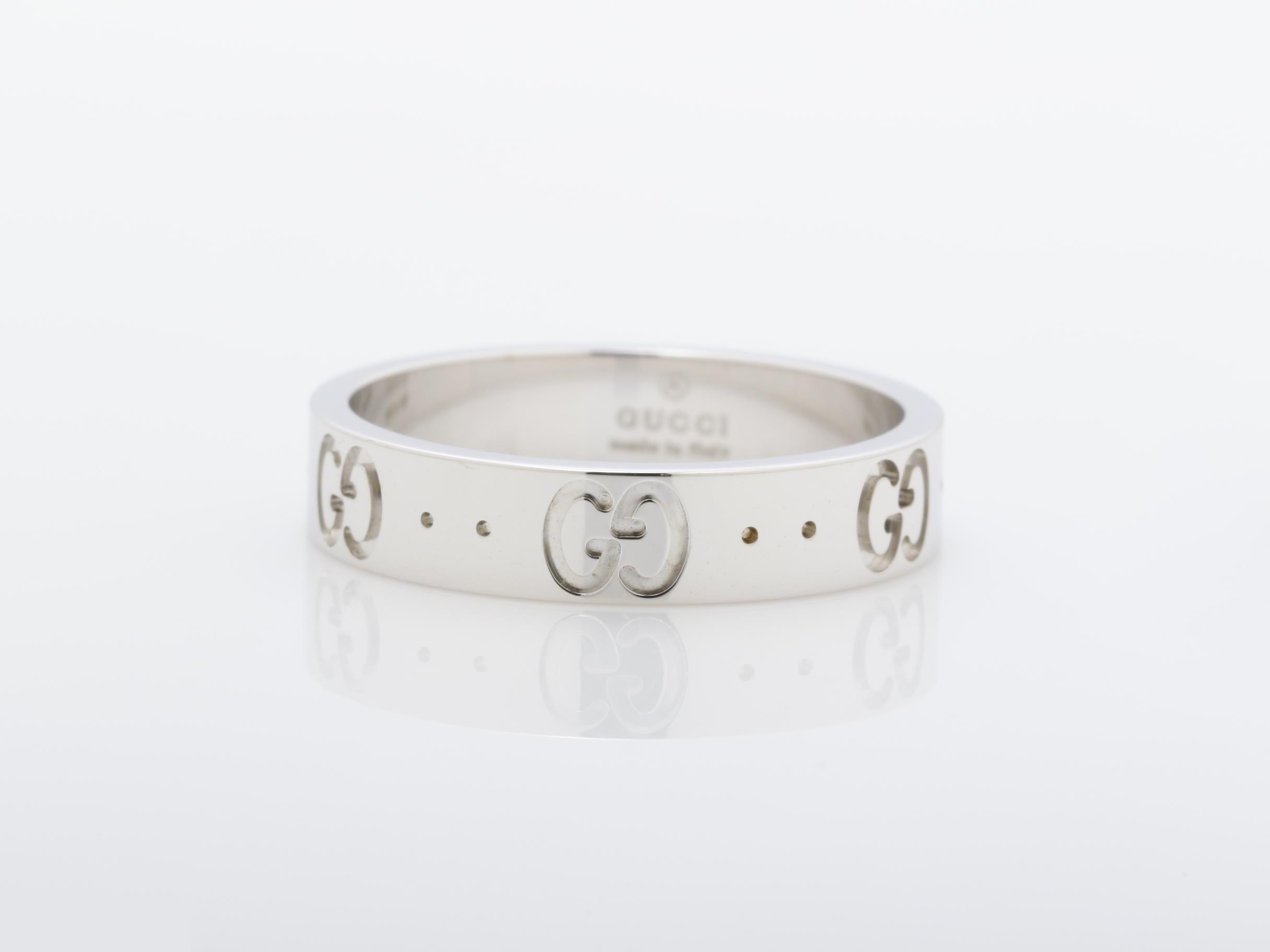 Icon (precious metal) ring, 750WG, 3.6g, size #11 — view 4