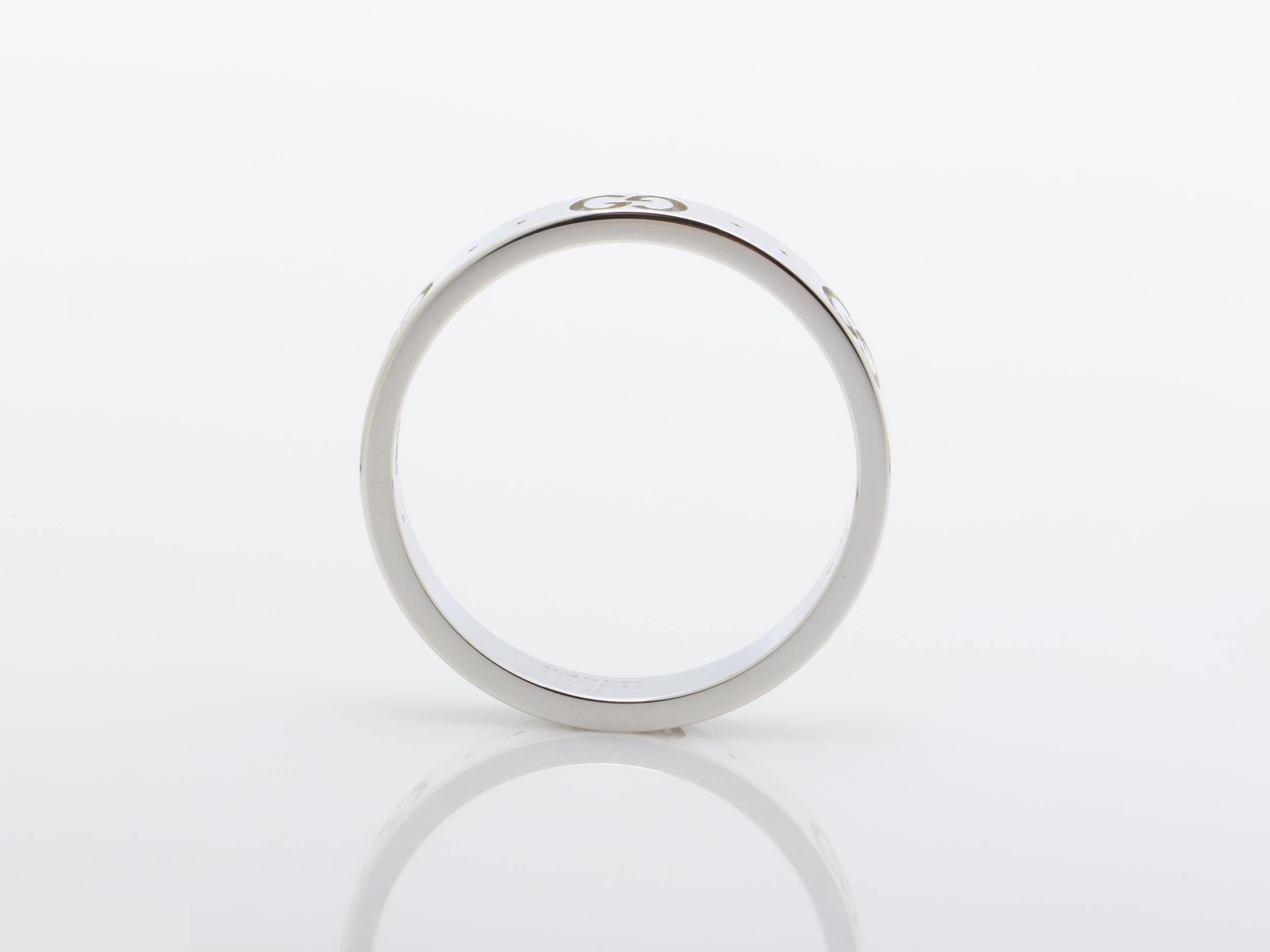 Icon (precious metal) ring, 750WG, 3.6g, size #11 — view 5