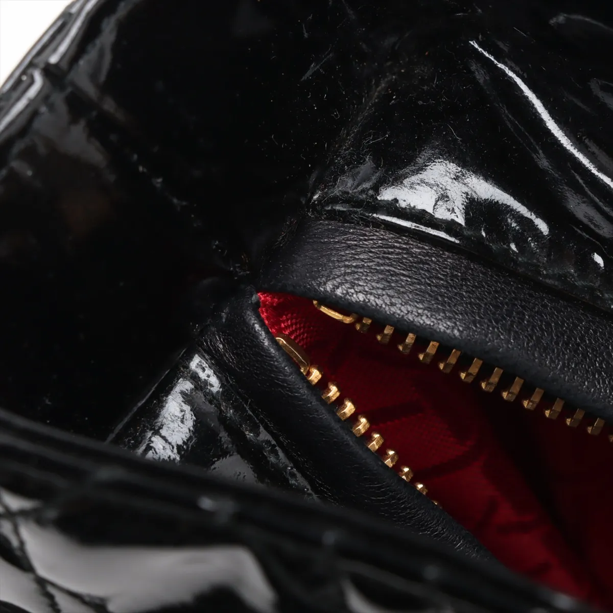 Lady Dior Cannage Large Patent Leather 2WAY Handbag Black — view 14