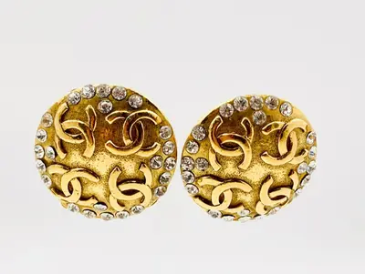 Coco Mark Rhinestone Round Earrings (with comments, 23) Earrings