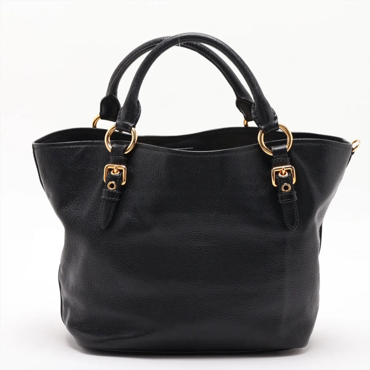 Madras Leather 2-Way Handbag, Black RN0886 — view 2