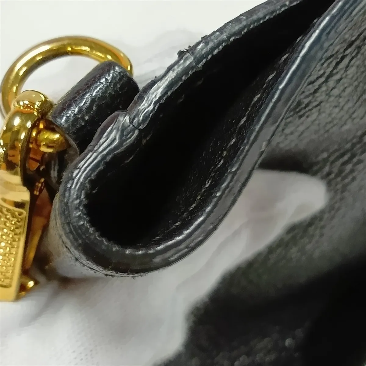Madras Leather 2-Way Handbag, Black RN0886 — view 15