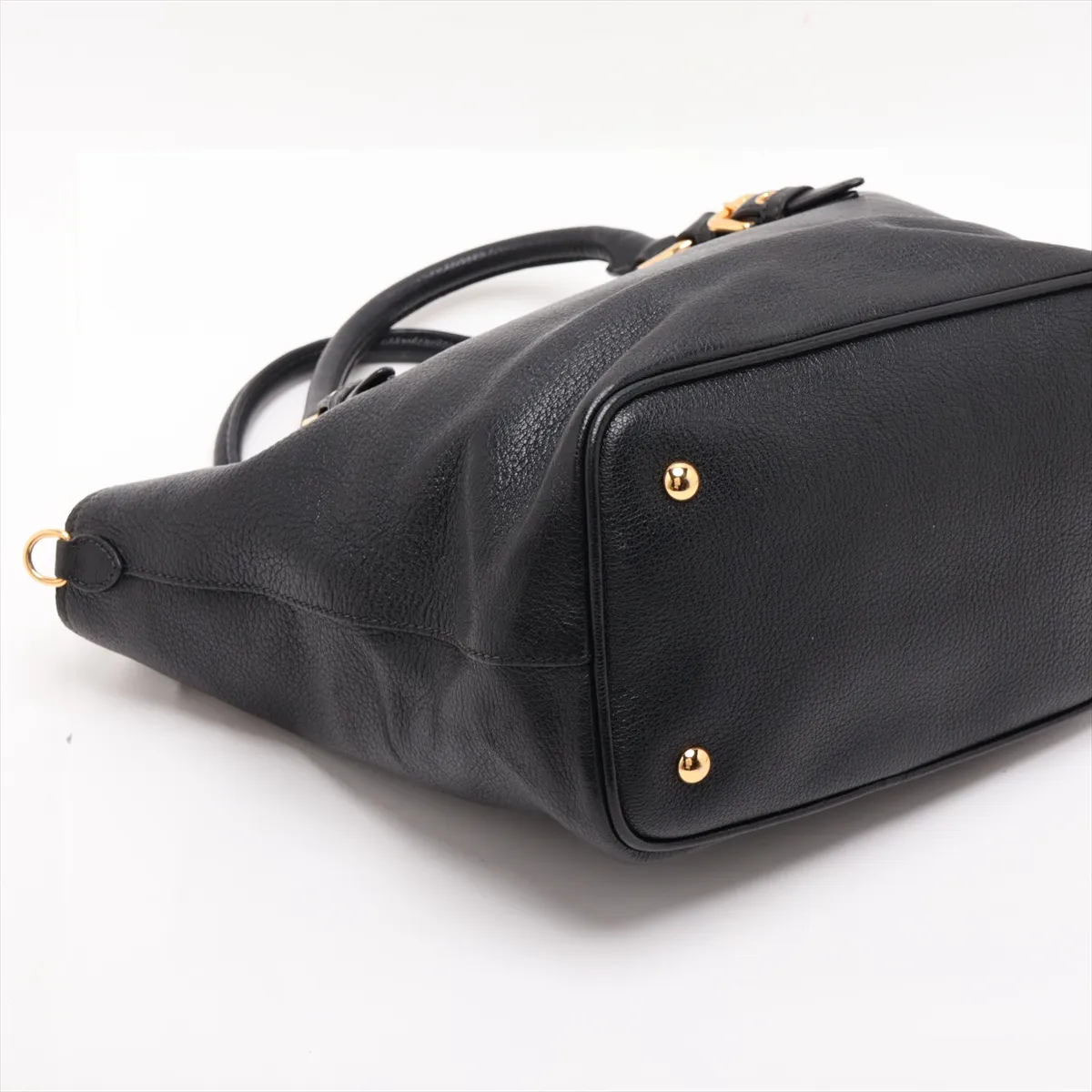 Madras Leather 2-Way Handbag, Black RN0886 — view 4