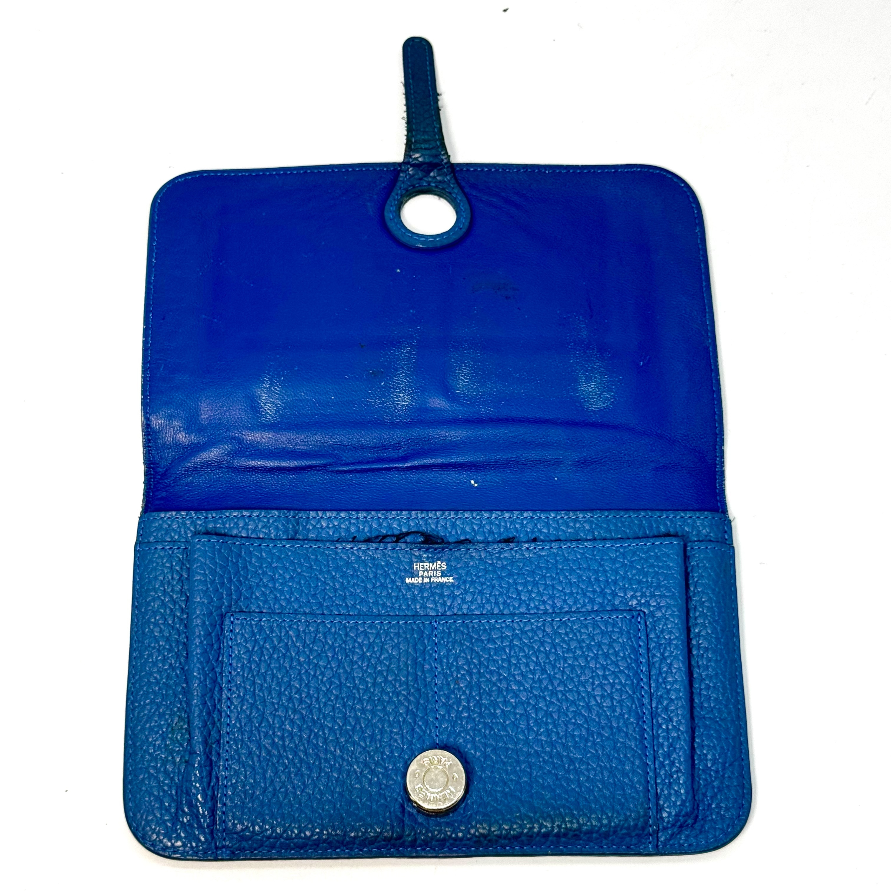 Dogon Hermes Dogon GM Wallet Blue Wallet — view 3