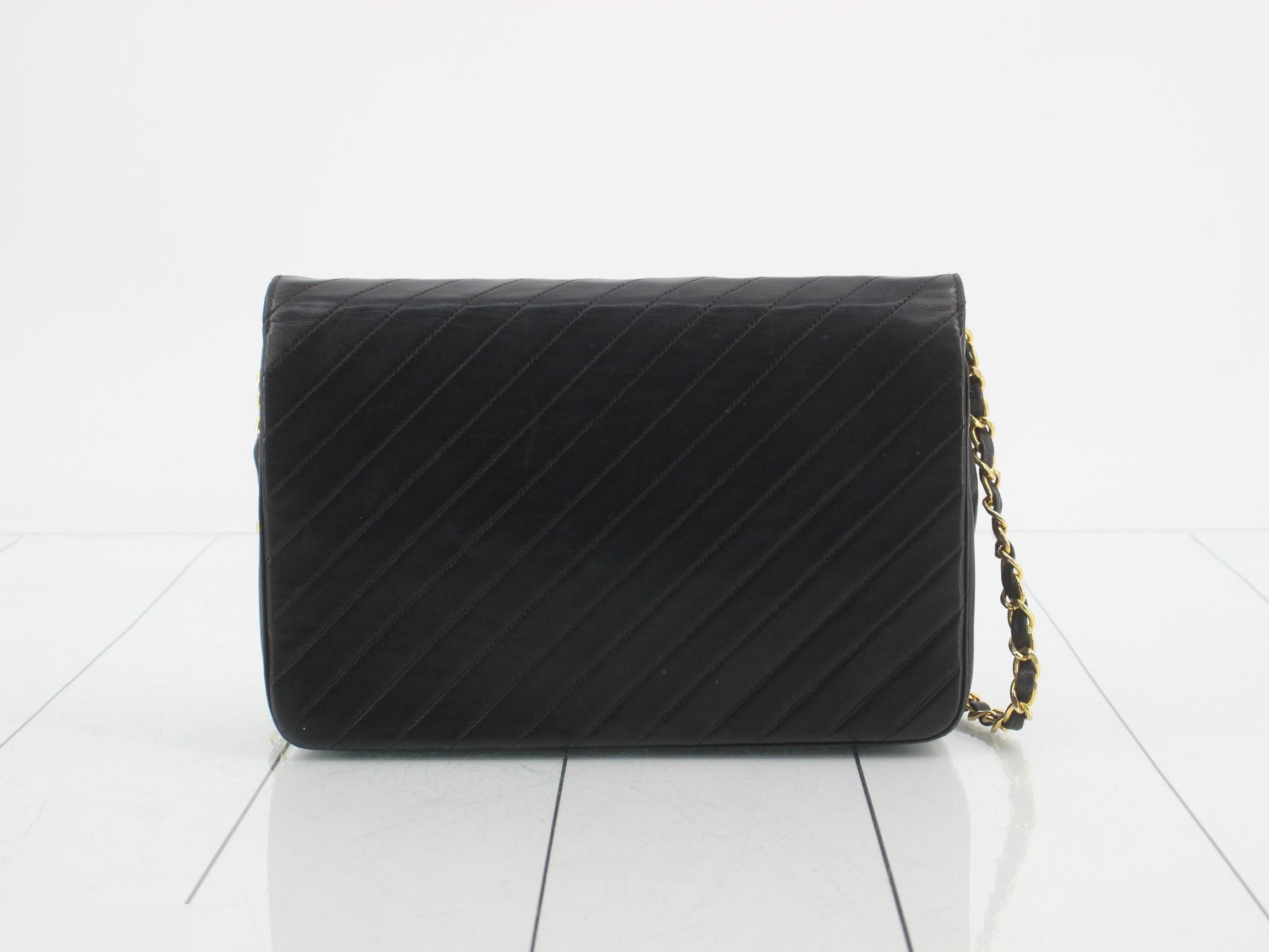 Mademoiselle One-Shoulder Bag, Single Chain, Lambskin, Black — view 2