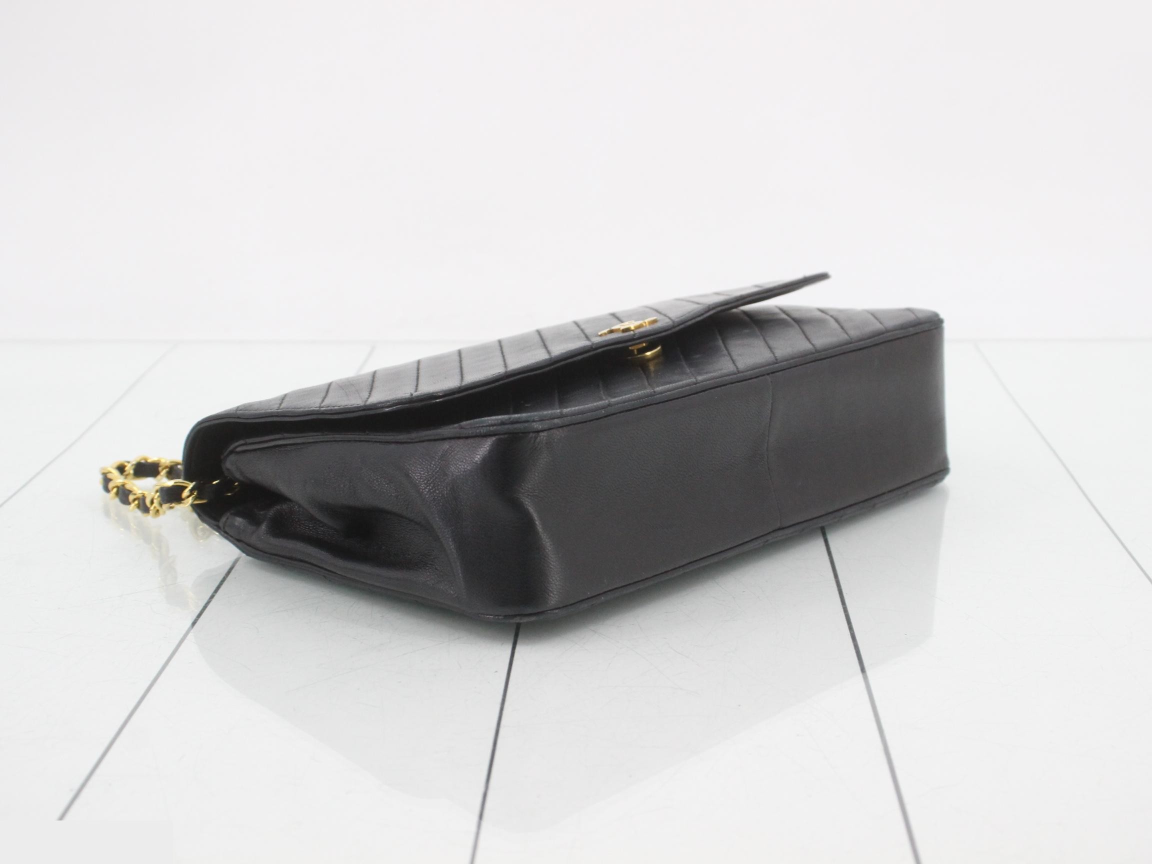 Mademoiselle One-Shoulder Bag, Single Chain, Lambskin, Black — view 5