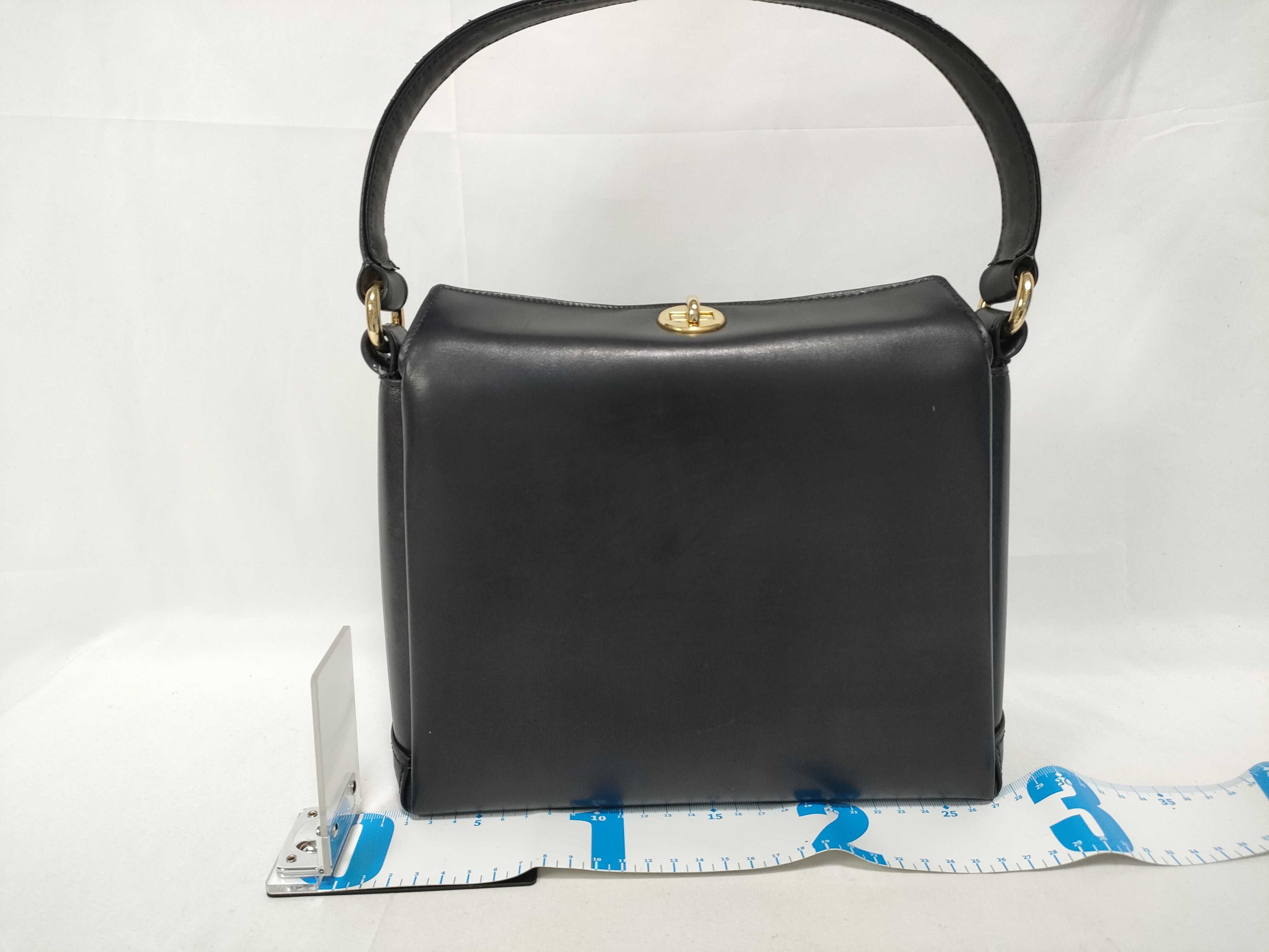 Handbag Turnlock Leather Black Handbag — view 2