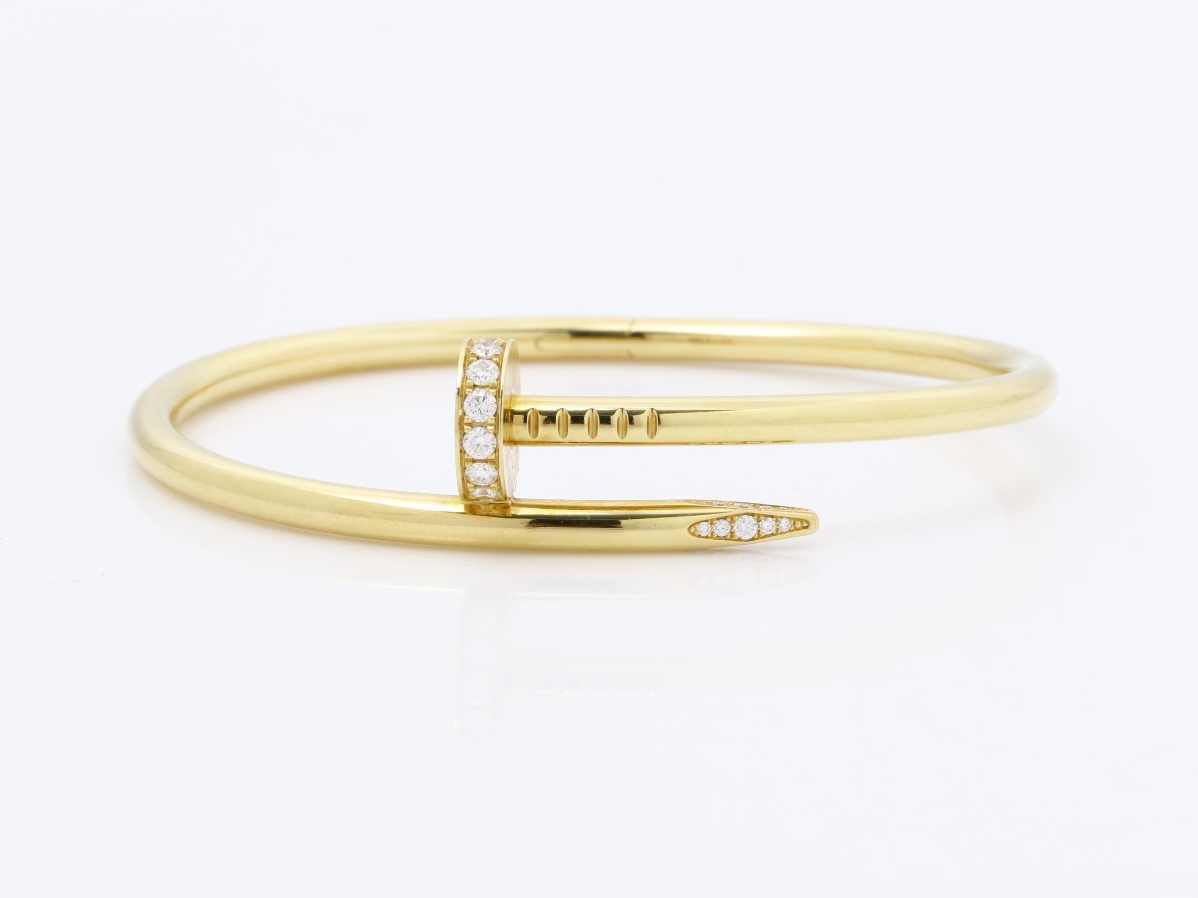 Juste un Clou bracelet/bangle (metal), 750YG, diamonds