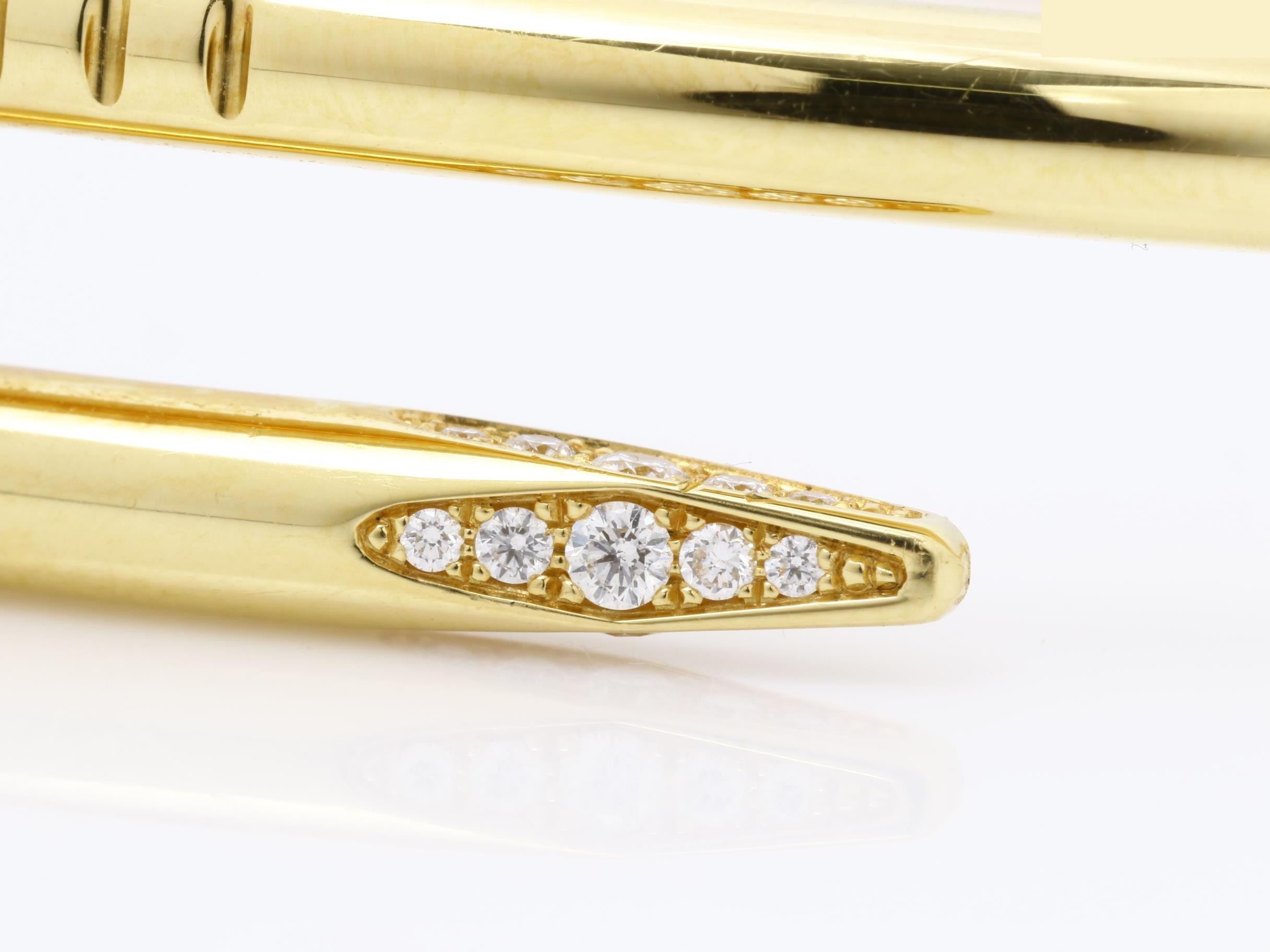 Juste un Clou bracelet/bangle (metal), 750YG, diamonds — view 3