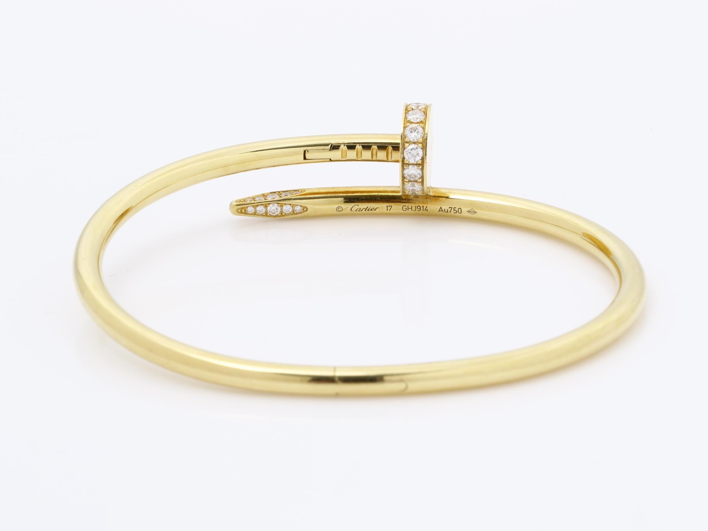 Juste un Clou bracelet/bangle (metal), 750YG, diamonds — view 4