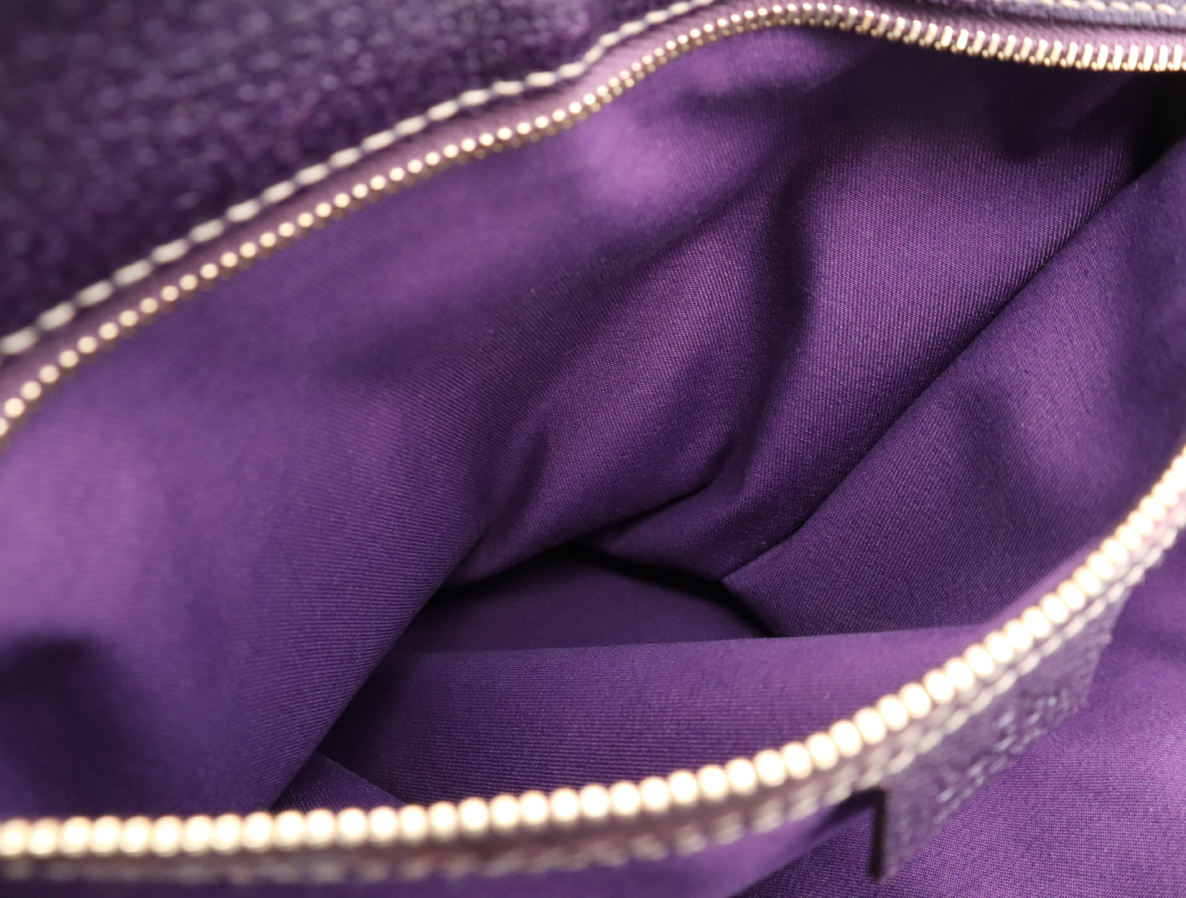 145818GG Canvas New Jackie Tote Bag Beige Purple Gold Hardware Tote Bag — view 15