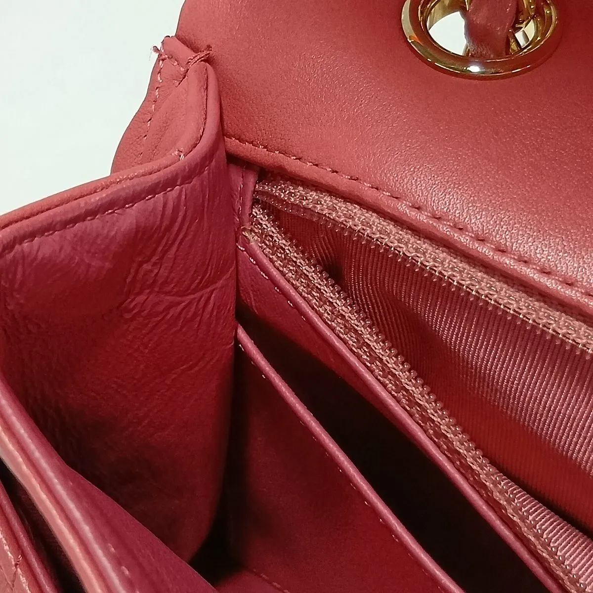 Matelassé Lambskin Single Flap Double Chain Bag, Camellia Pearl Pink Gold Hardware, 19203364, serial number in the 19 range. — view 12