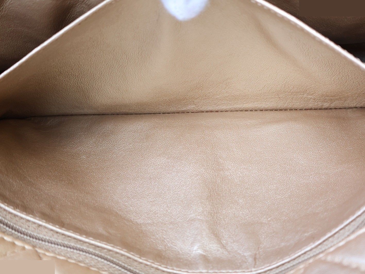 Matelassé Lambskin Double Chain Shoulder Bag, Gold — view 12