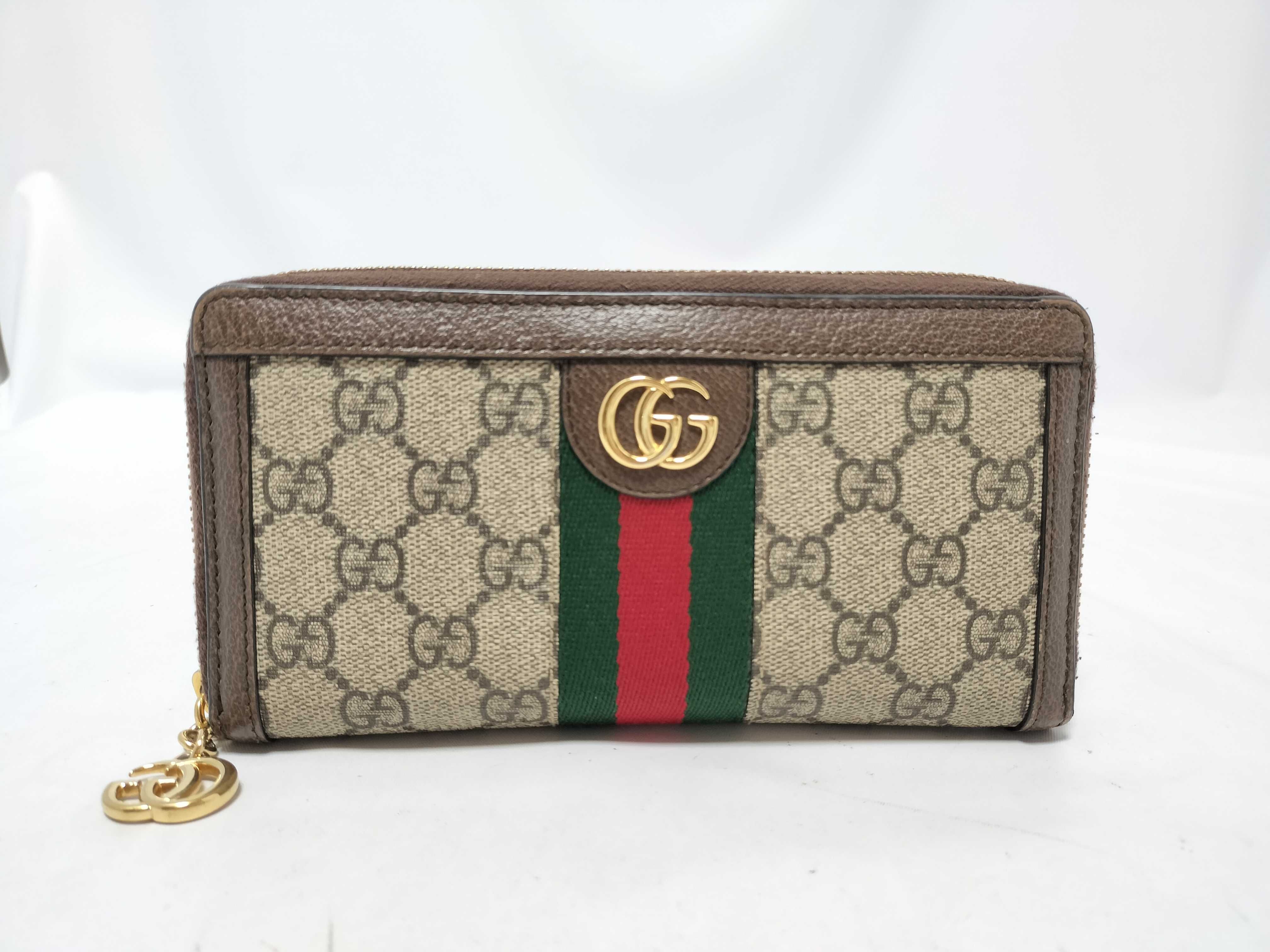 Long Wallet Round Zipper Wallet Marmont Ophidia Sherry Line Wallet